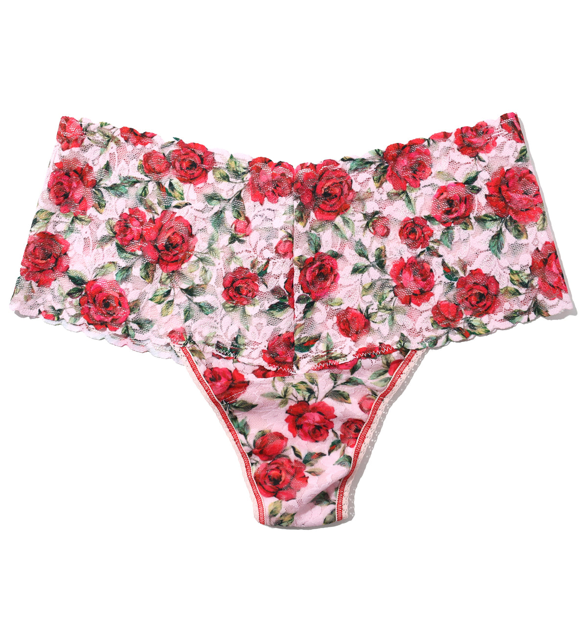 Hanky Panky Printed Retro Lace Thong (PR9K1926),Je Taime - Je Taime,One Size