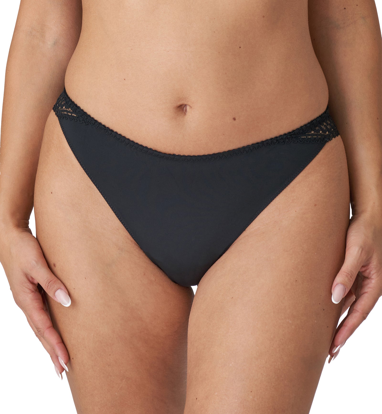 PrimaDonna Montara Matching Thong (0663380),Small,Black - Black,Small