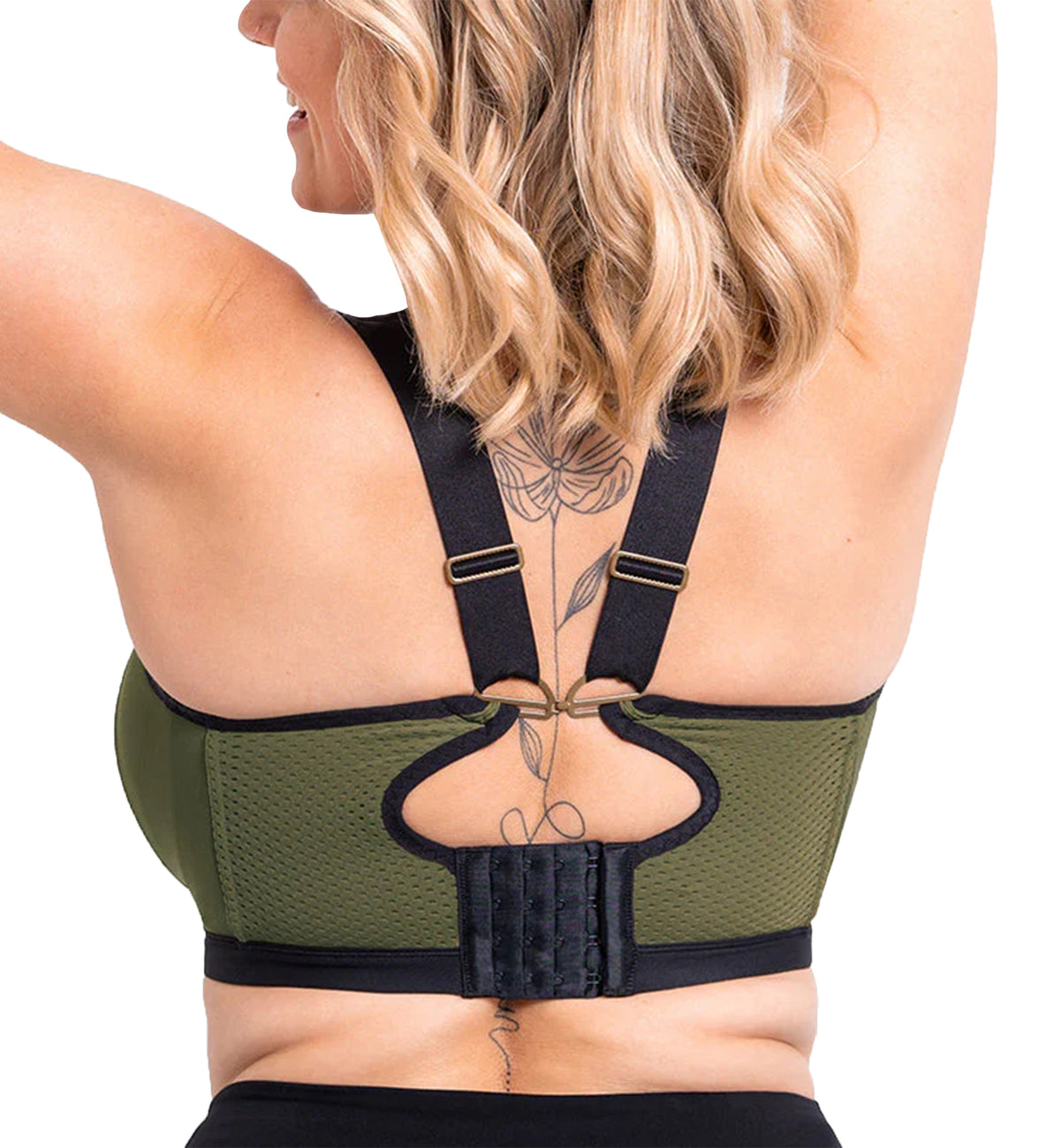 Curvy Kate Everymove Underwire Sports Bra (CK043113),30H,Jungle Green/Black - Jungle Green/Black,30H