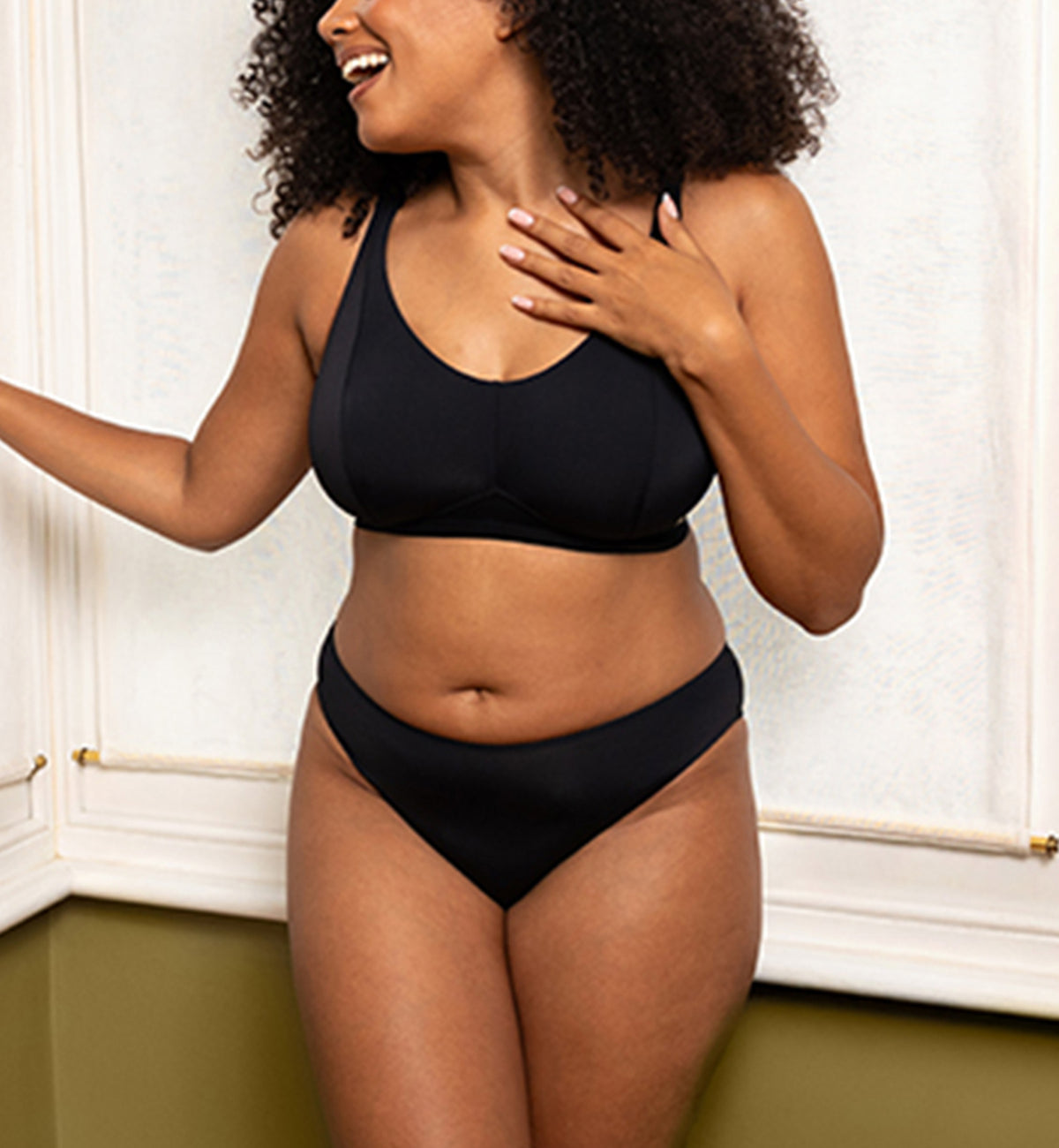 Curvy Kate Zen Brazilian Brief (CK093202),S/M,Black - Black,S/M