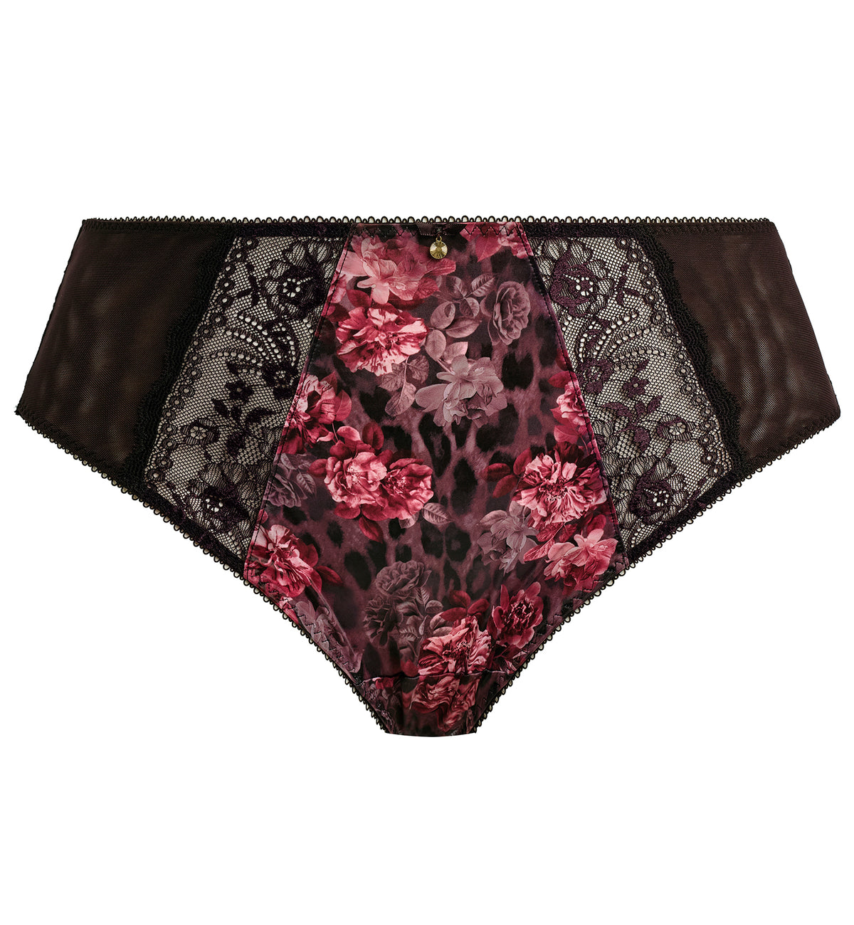Elomi Morgan High Leg Brief Panty (4118),Medium,Dark Romance - Dark Romance,Medium