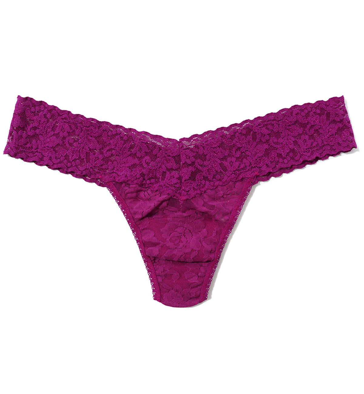 Hanky Panky Signature Lace Low Rise Thong (4911P),Boysenberry - Boysenberry,One Size