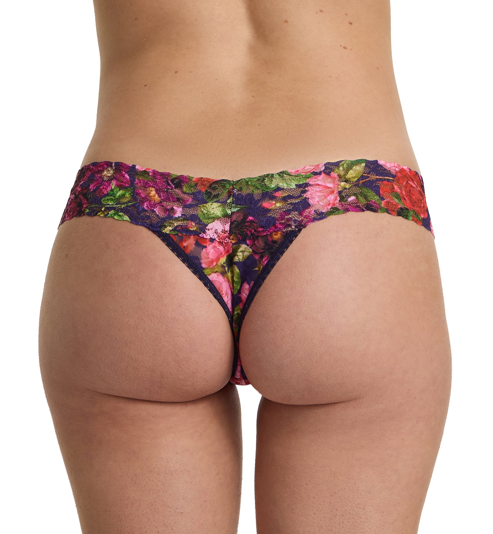 Hanky Panky Signature Lace Printed Low Rise Thong (PR4911P),Winters Tale - Winters Tale,One Size