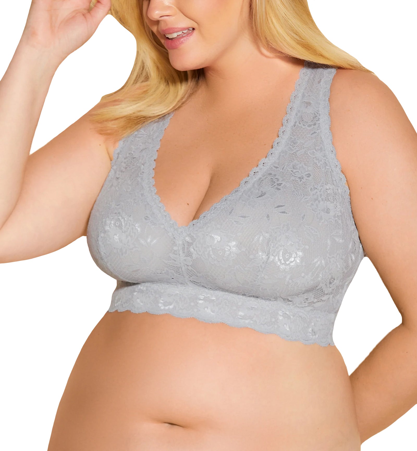 Cosabella NSN ULTRA CURVY Racie Racerback Bralette (NEVER1353),XS,Dove Gray - Dove Gray,XS