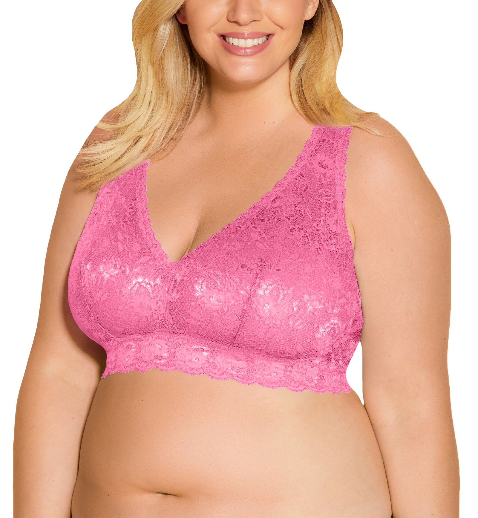 Cosabella NSN ULTRA CURVY Racie Racerback Bralette (NEVER1353),XS,Rani Pink - Rani Pink,XS