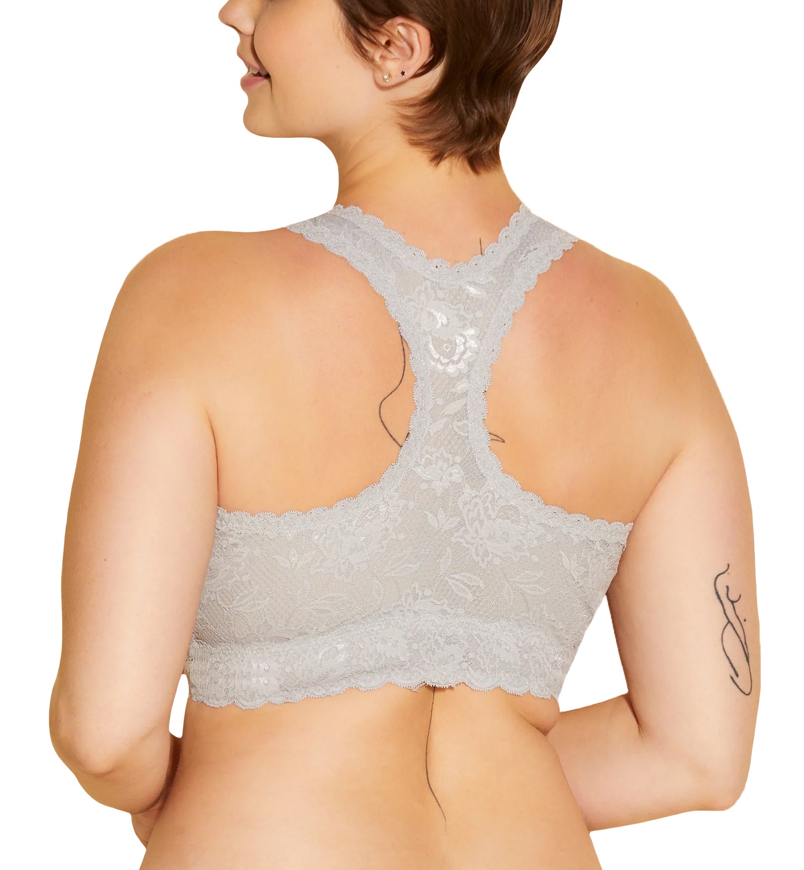 Cosabella NSN SUPER CURVY Racie Racerback Bralette (NEVER1365),XS,Varanasi Gray - Varanasi Gray,XS