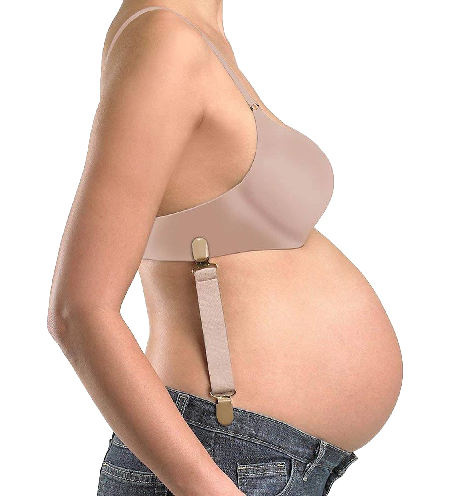 Belly Ups The Original Maternity Suspenders (BUP),Nude - Nude,One Size