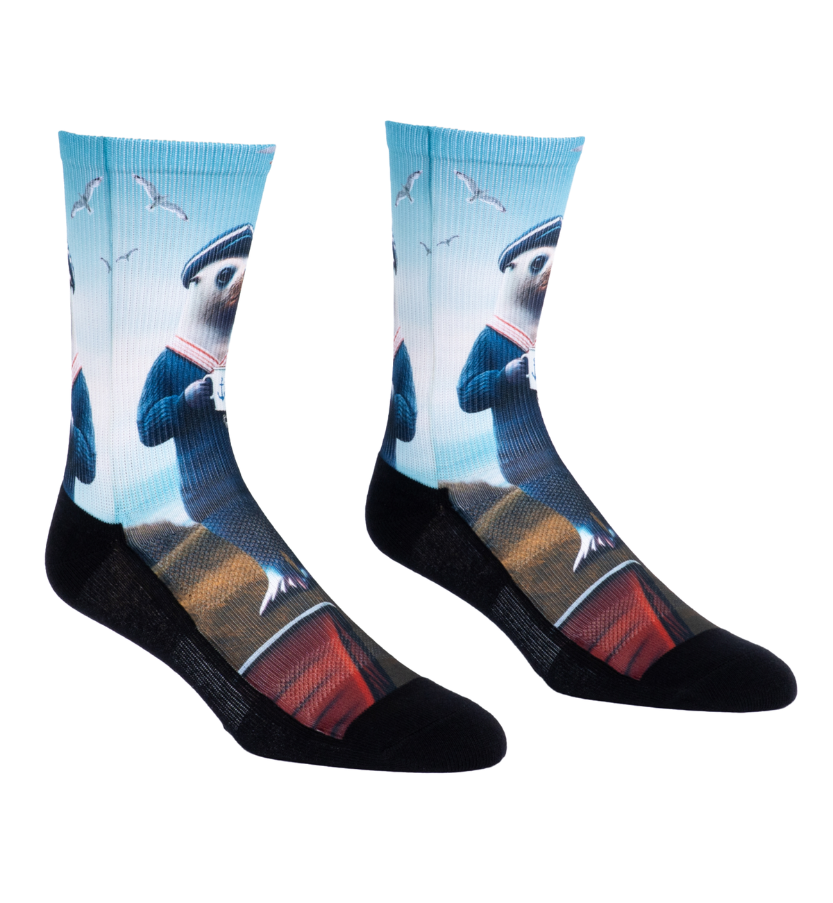 SOCK it to me Athletic Printed Performance Crew Socks (AP0013),Knot Your Average Sailor - Knot Your Average Sailor,One Size