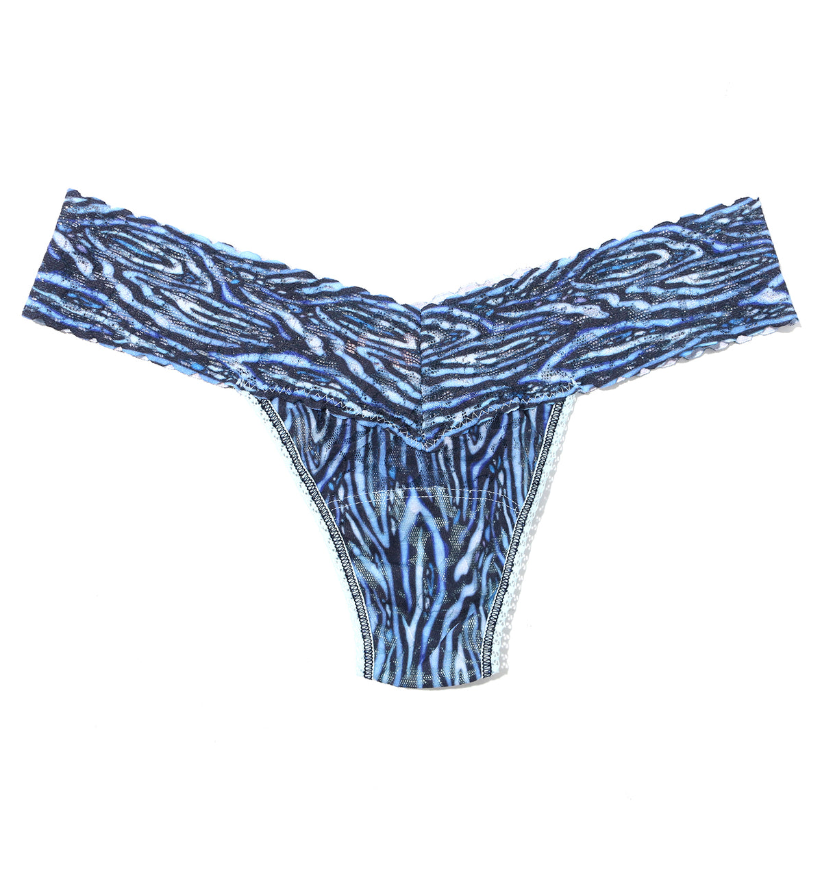 Hanky Panky Signature Lace Printed Low Rise Thong (PR4911P),Sea You - Sea You,One Size