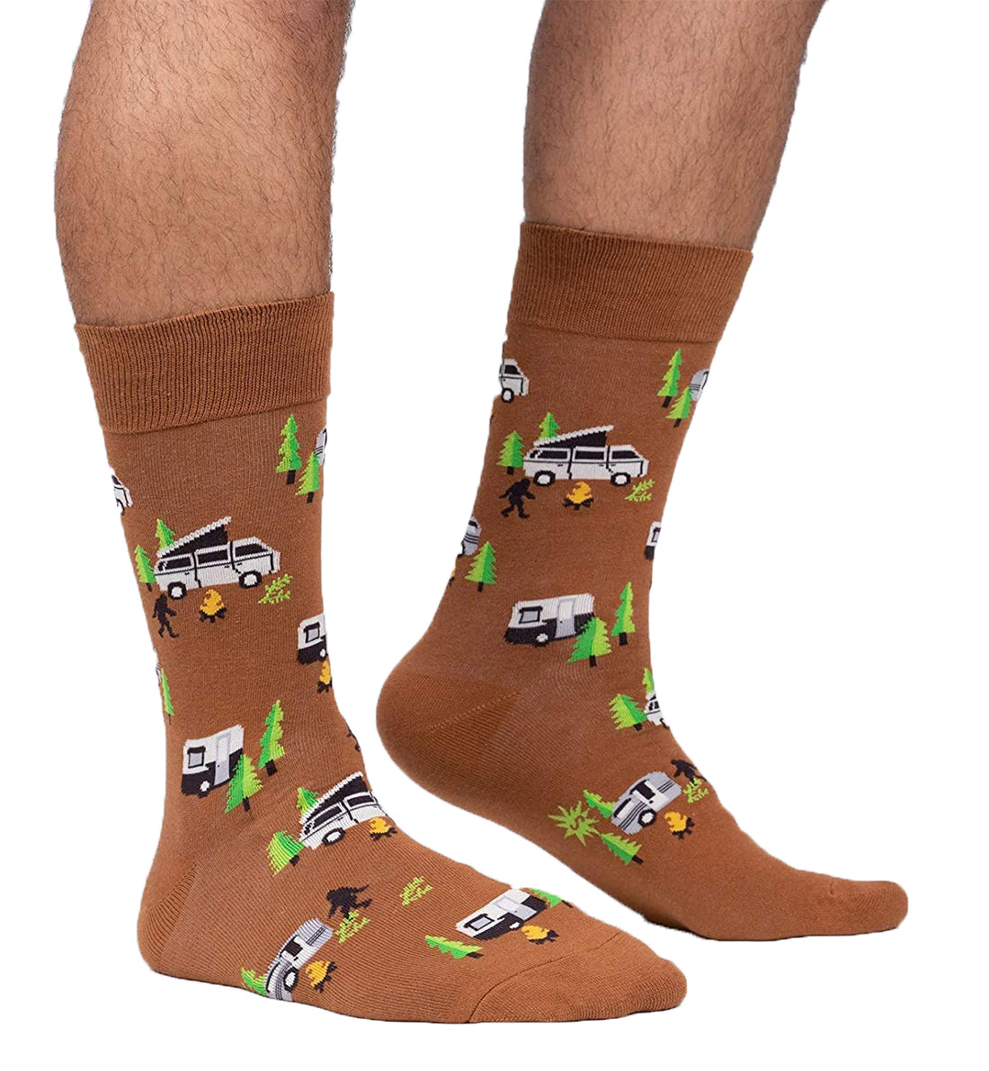 SOCK it to me Men's Crew Socks (mef0515),On The Road Again - On The Road Again,One Size