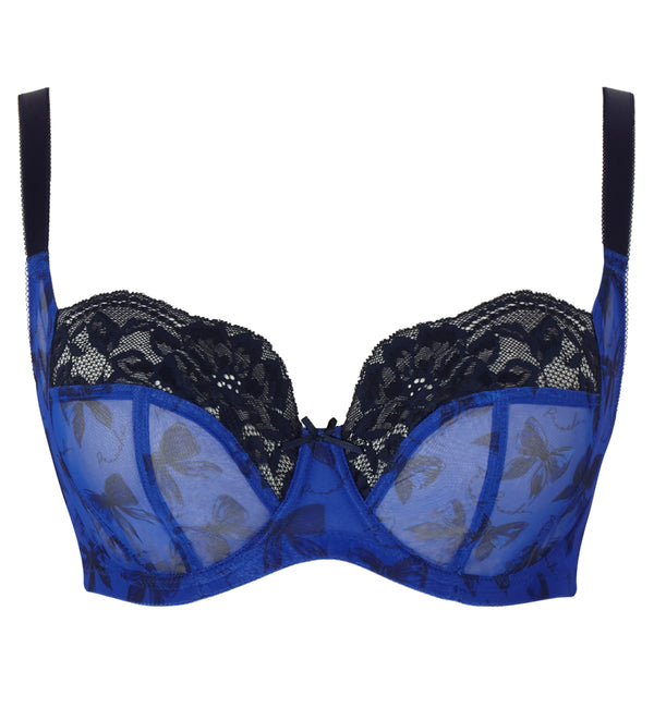 Panache Intimates Panache Nina Balcony Underwire Bra (10941) - Blue Bows - Breakout Bras