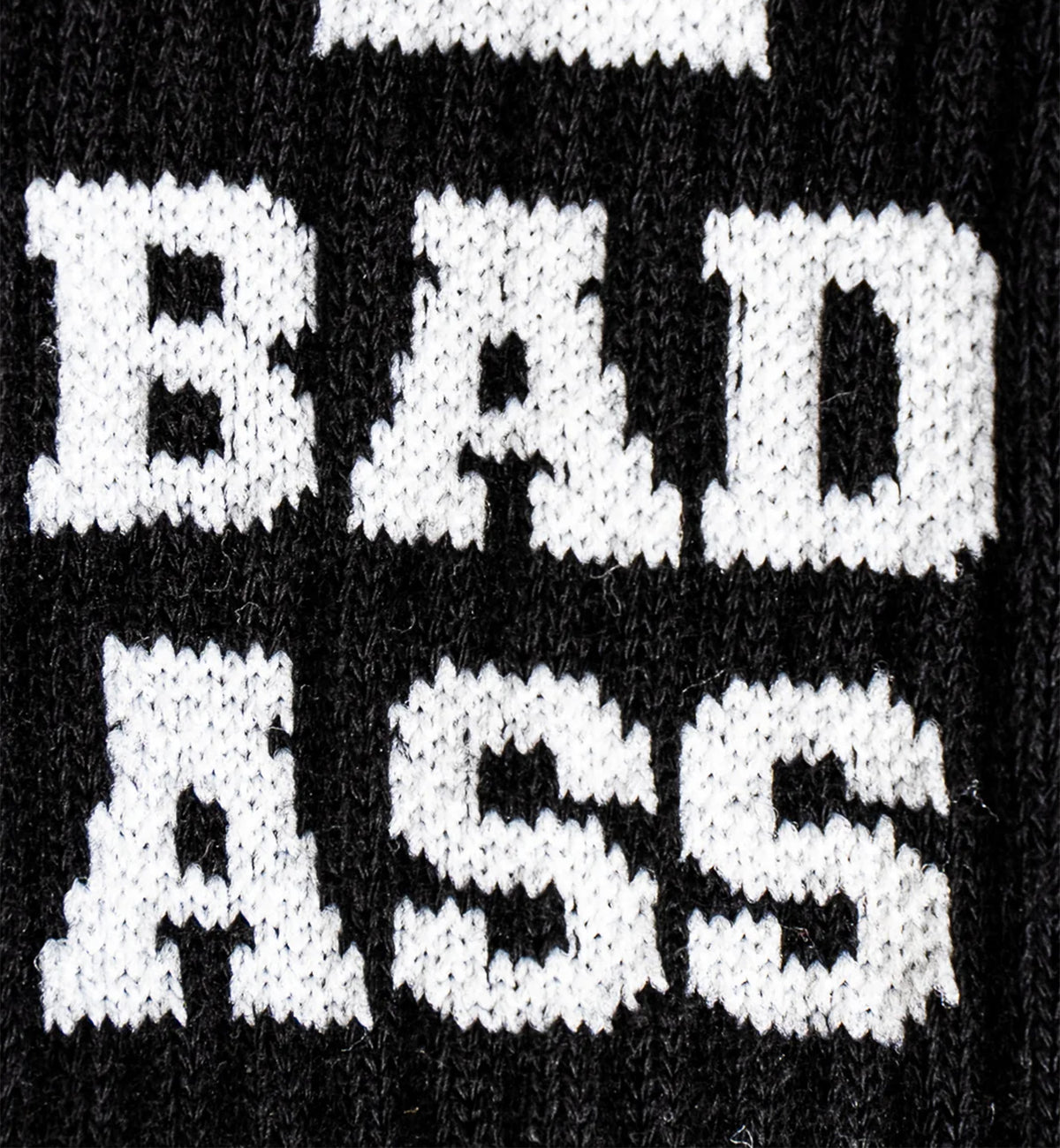 SOCK it to me Athletic Ribbed Crew Socks (R0034-1),Bad Ass (Black) - Bad Ass (Black),One Size