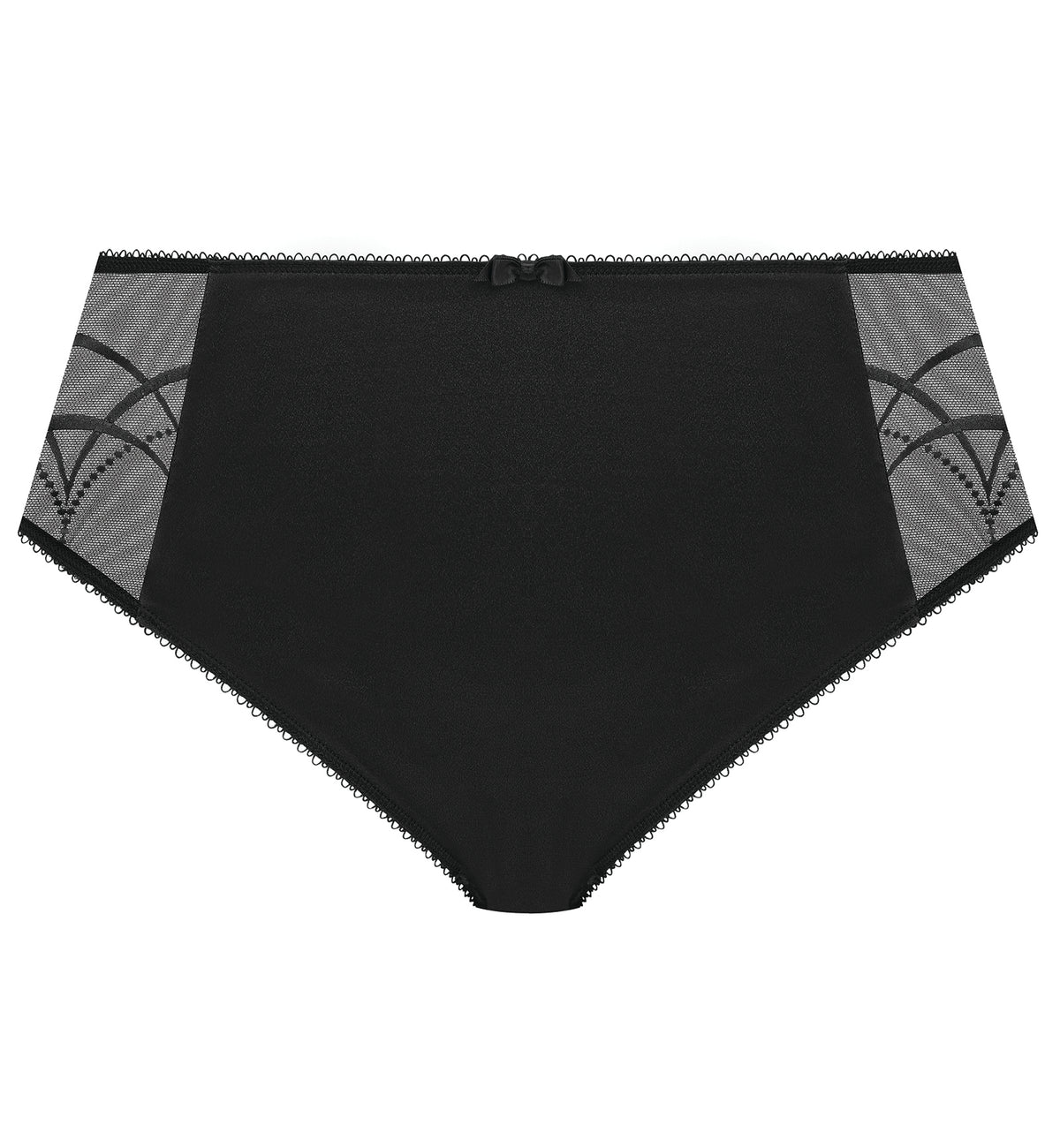 Elomi Cate Matching Embroidered Panty Brief (4035),Medium,Black - Black,Medium