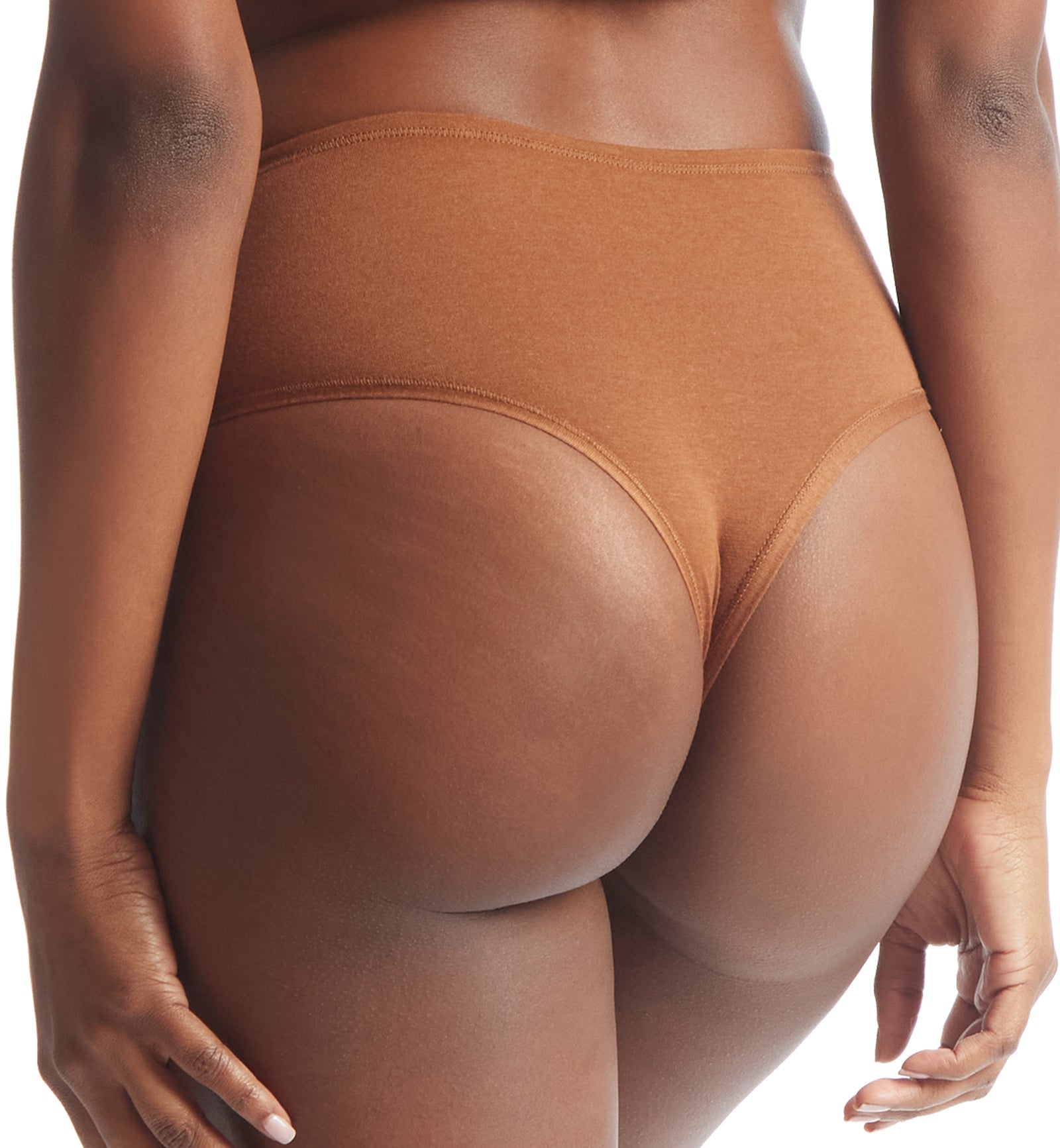 Hanky Panky Play Cotton Hi-Rise Thong (721924),XS/S,Macchiato - Macchiato,XS/S