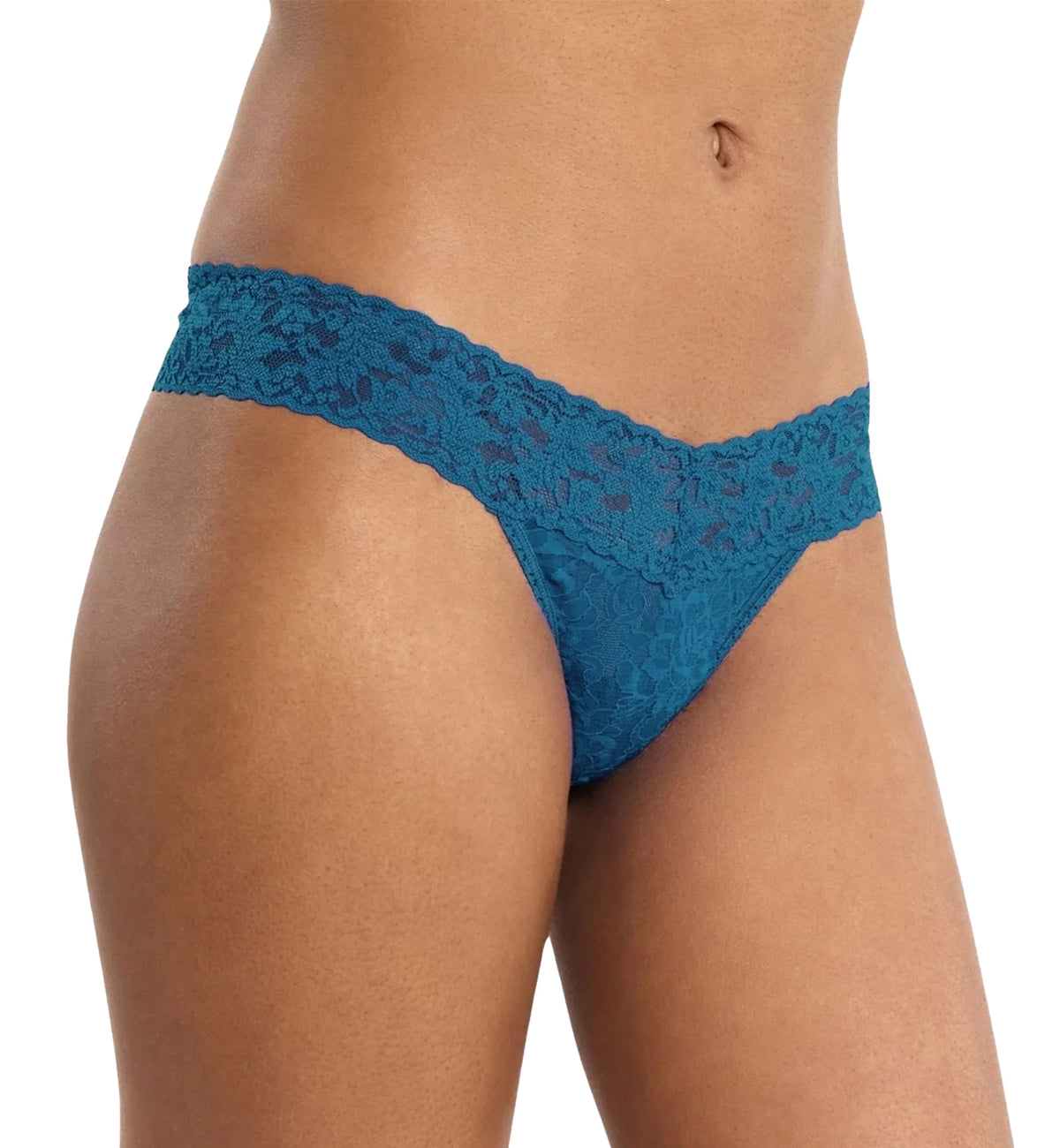 Hanky Panky 3-PACK Signature Lace Low Rise Thong (49113PK),HLPP - Hot Teal/Lavender Fields/Plum,One Size