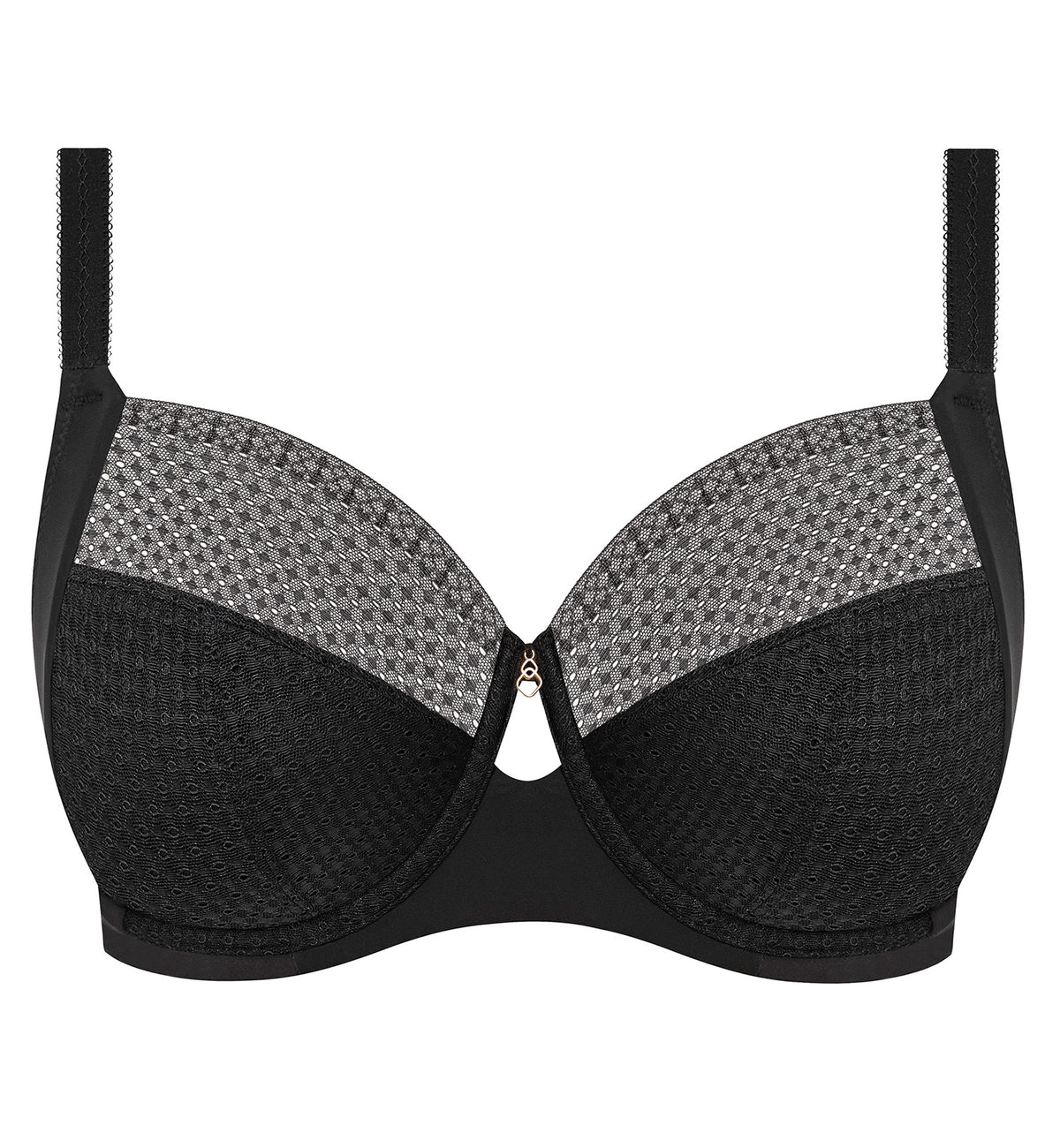 Fantasie Evolution Comfort Side Support Underwire Bra (104401),30DD,Black - Black,30DD