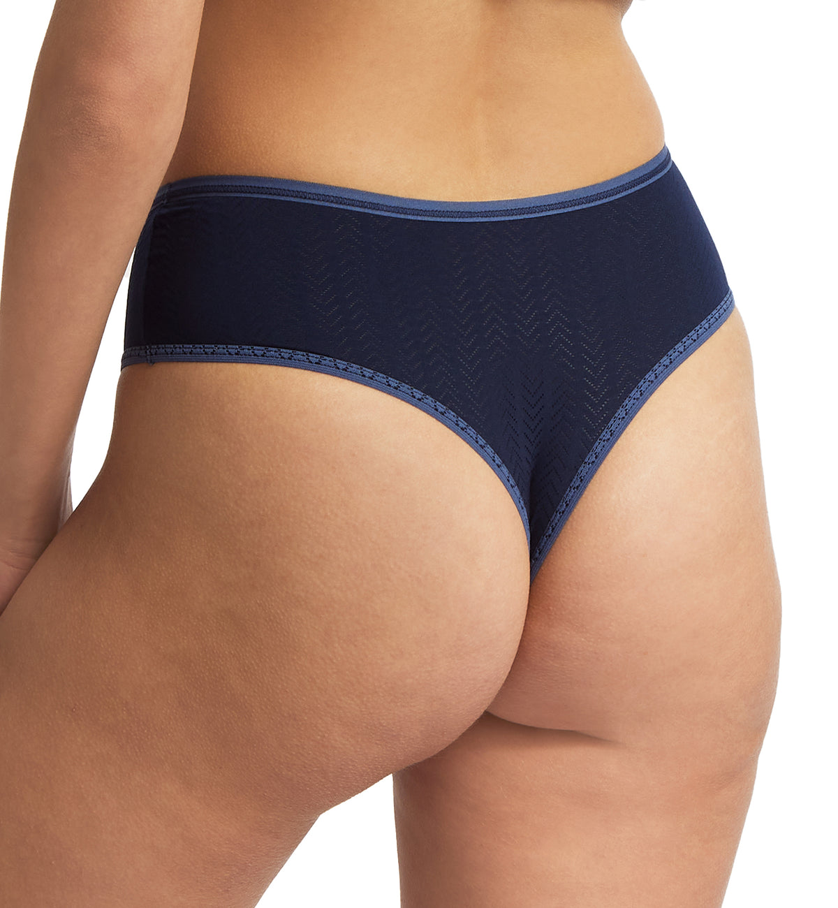 Hanky Panky MoveCalm Hi-Rise Thong (2P1924),XS,Blackberry Crumble/Waterfall Blue - Blackberry Crumble/Waterfall Blue,XS