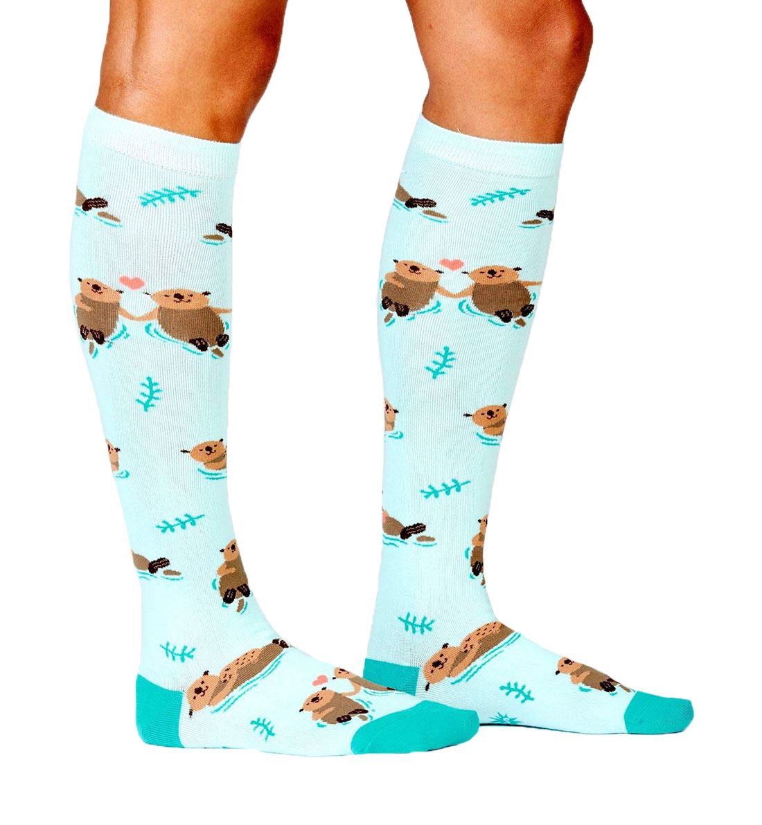 SOCK it to me Unisex Knee High Socks (f0375),My Otter Half - My Otter Half,One Size