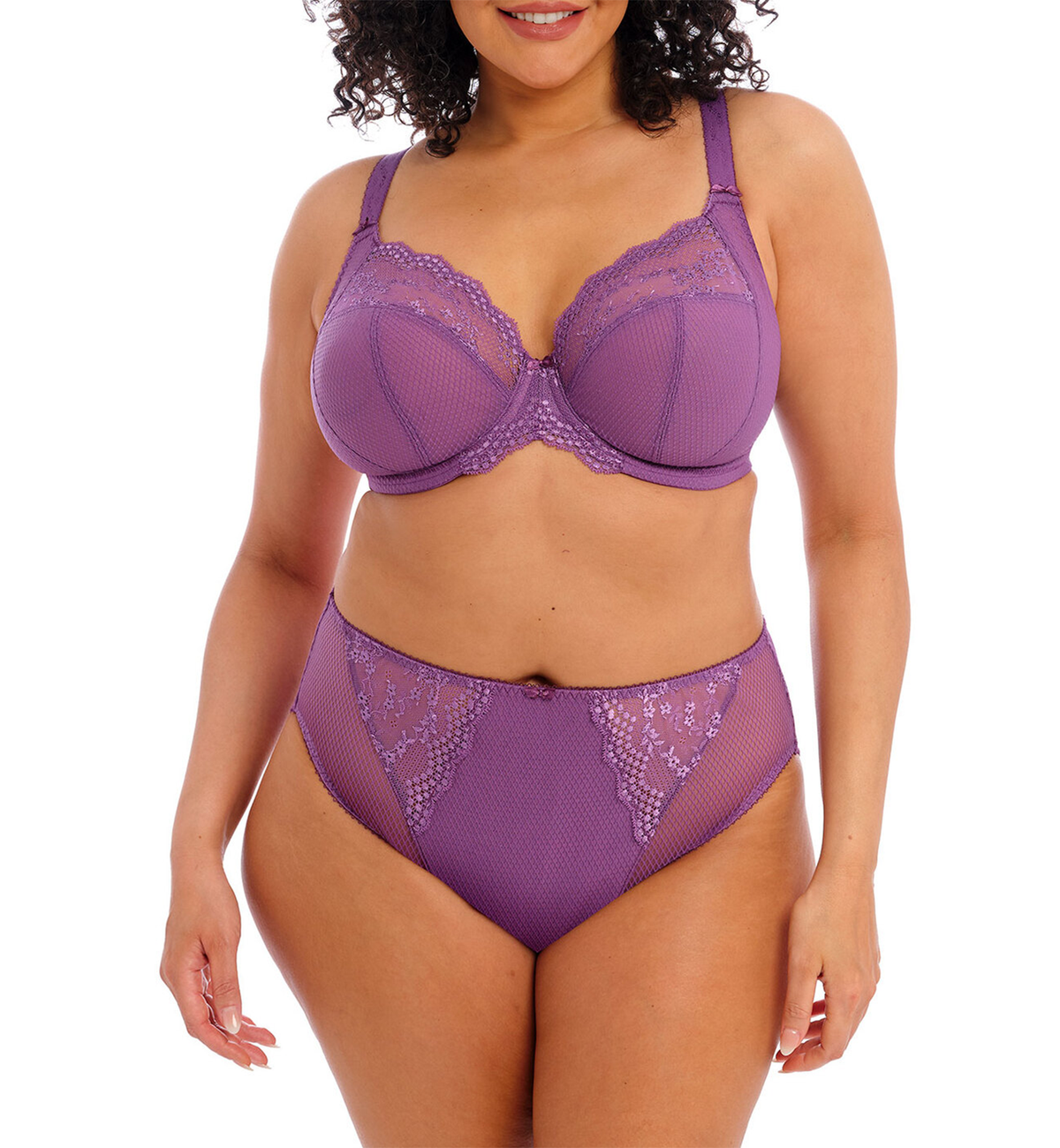 Elomi Charley Matching High Leg Brief (4386),Medium,Pansy - Pansy,Medium