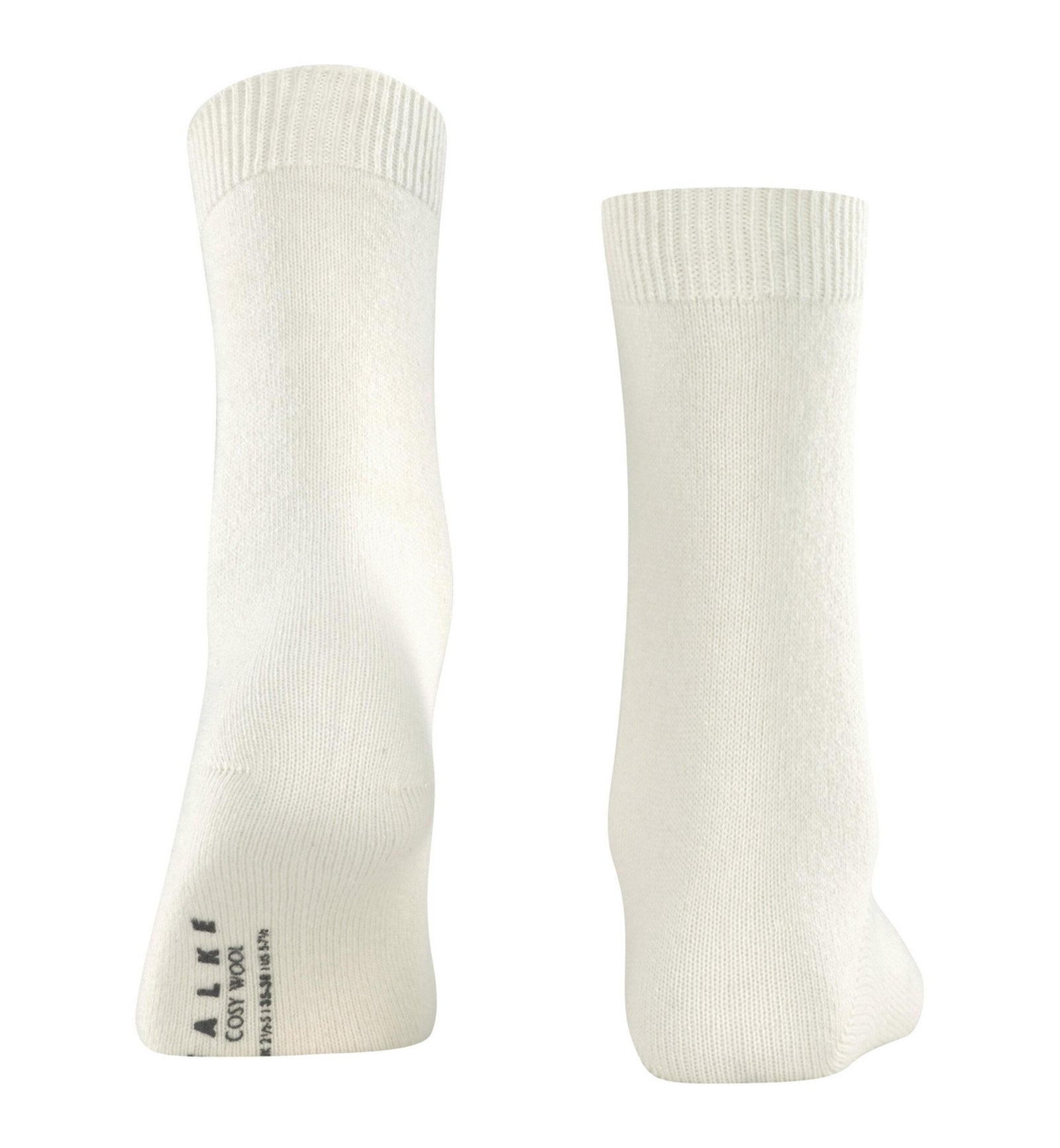 FALKE Cosy Wool Crew Socks (47548),5/7.5,Off White - Off White,5/7.5