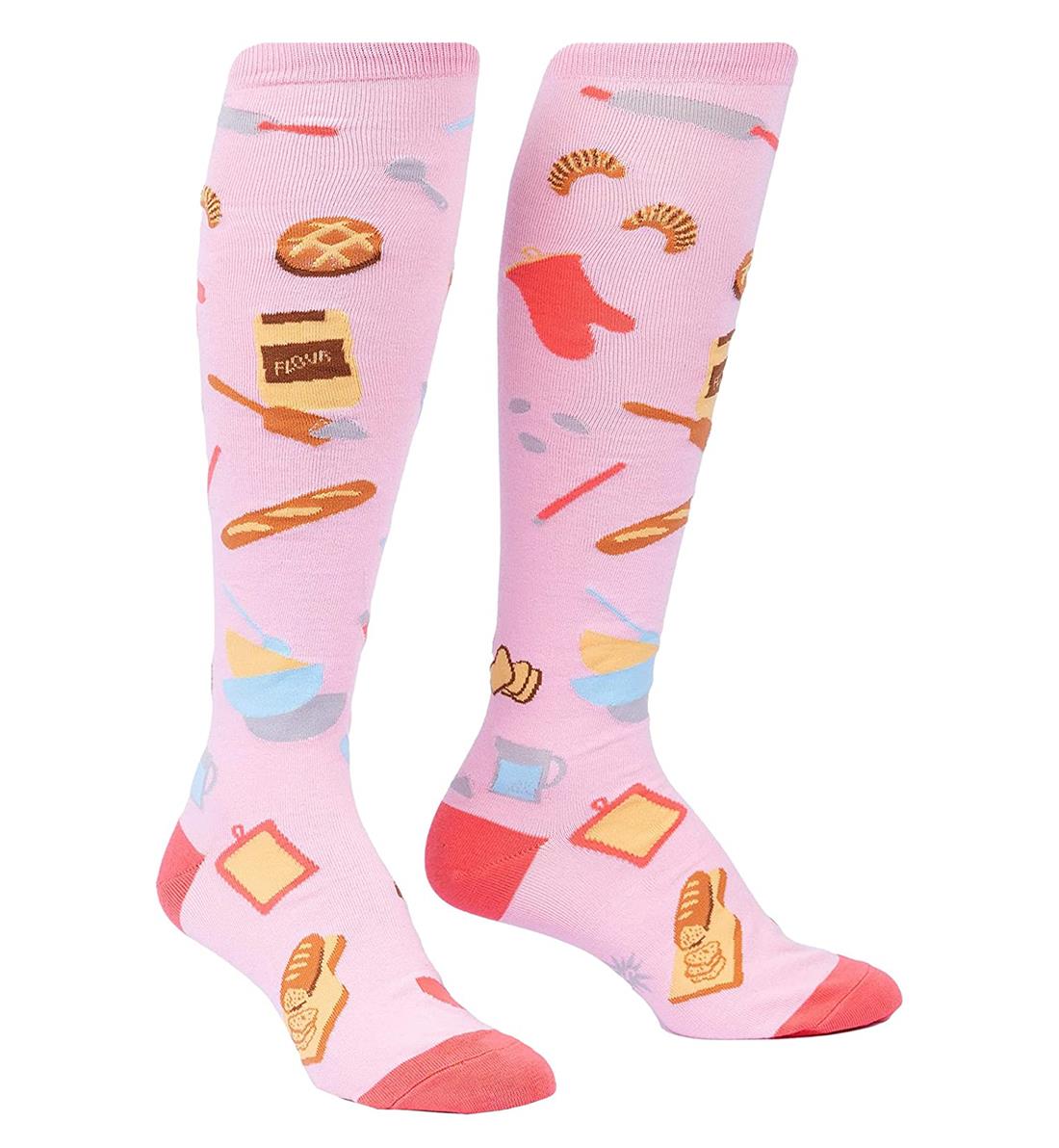 SOCK it to me Unisex Knee High Socks (F0592),Bake at 350 - Bake at 350,One Size