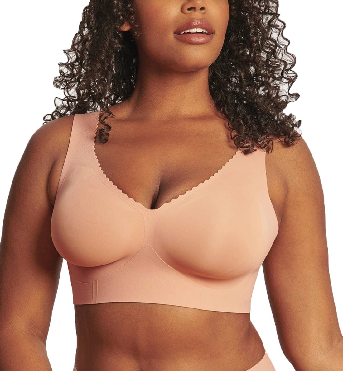 Evelyn & Bobbie EVELYN Deep V-Neck Bralette (1834),Small,Himalayan Salt - Himalayan Salt,Small