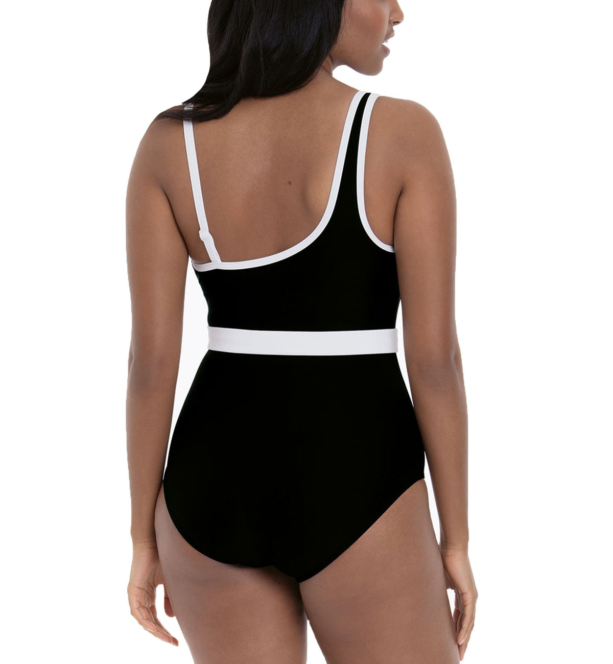Anita Pure Graphics Noelia One Shoulder One Piece Swimsuit (7215),32D,Black - Black,32D