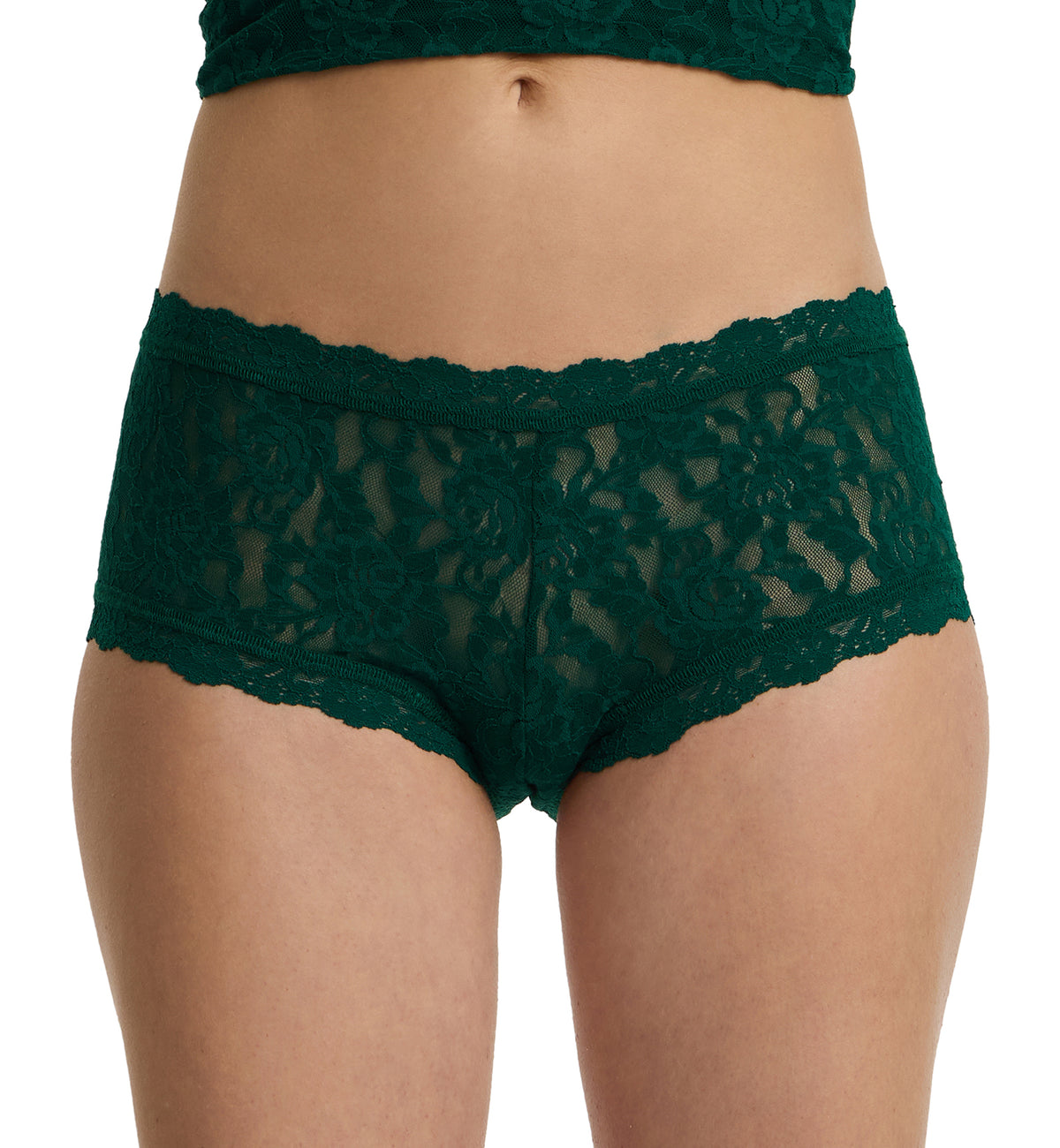Hanky Panky Signature Lace Boyshort (4812P),XS,Spruce - Spruce,XS