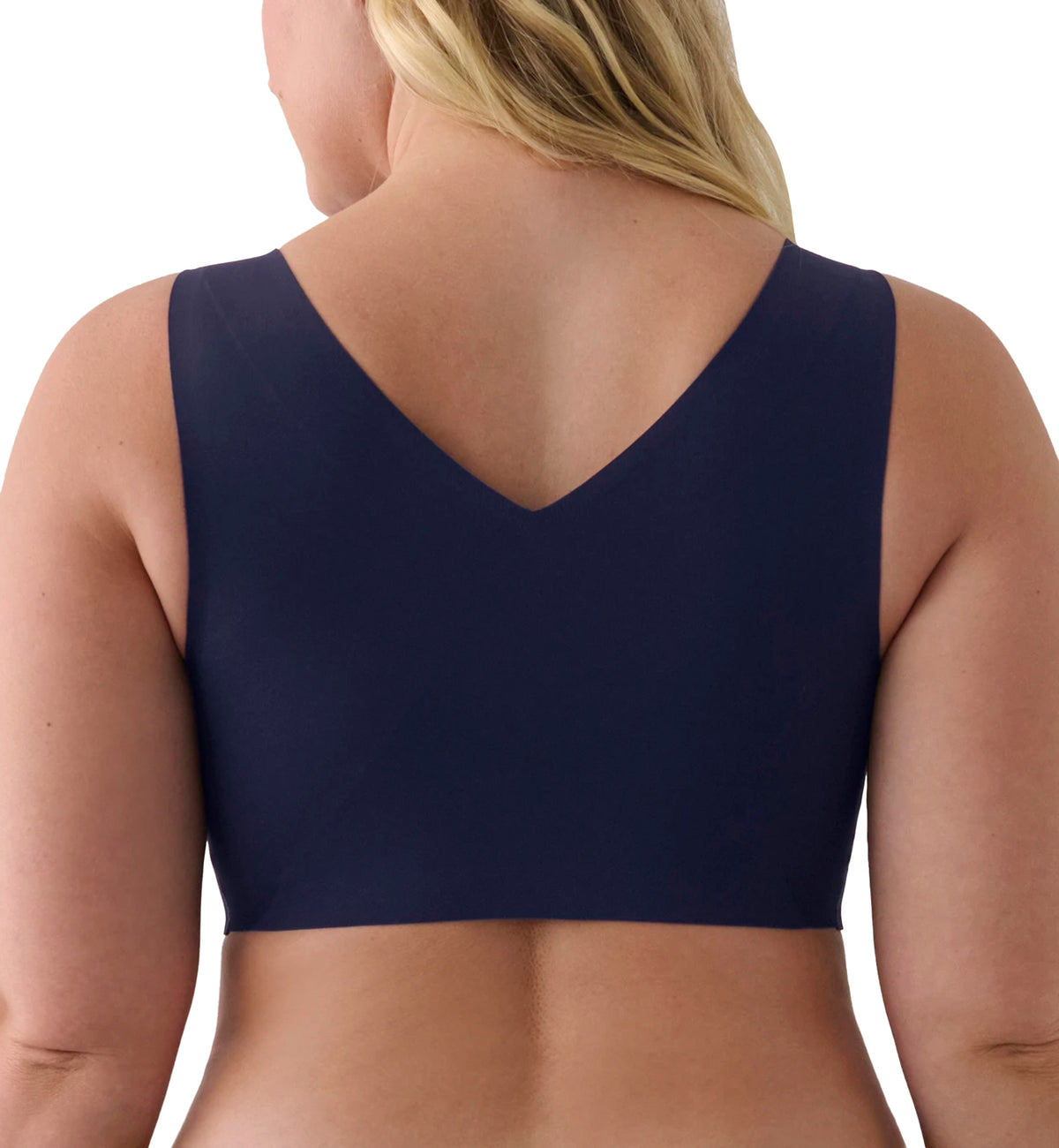 Evelyn & Bobbie DEFY V-Neck Bralette w/ Removable Pads (1833),Small,Midnight Navy - Midnight Navy,Small