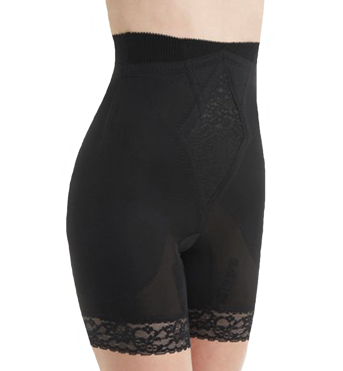 Rago Medium Control High Waist Long Leg Shaper (6206),Small,Black - Black,Small