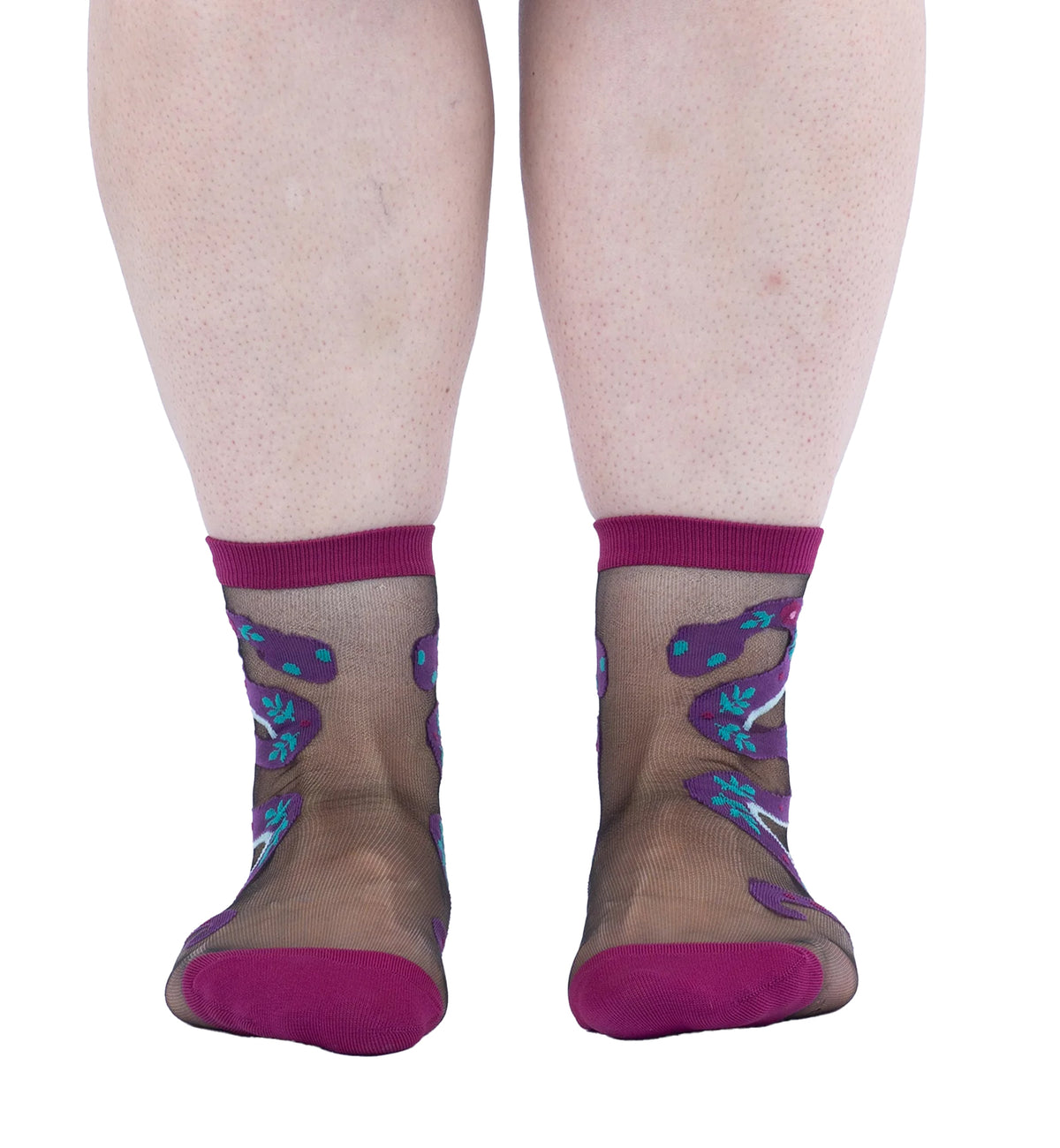 SOCK it to me Sheer Crew Socks (H0030),For Goodness Snake - For Goodness Snake,One Size