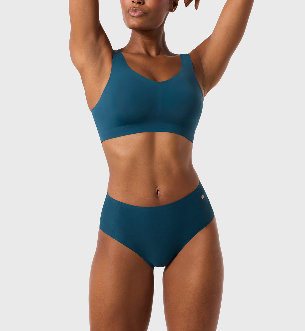 Evelyn & Bobbie High-Waisted Retro Bikini Panty (1704),US 0-14,Deep Tide - Deep Tide,US 0-14