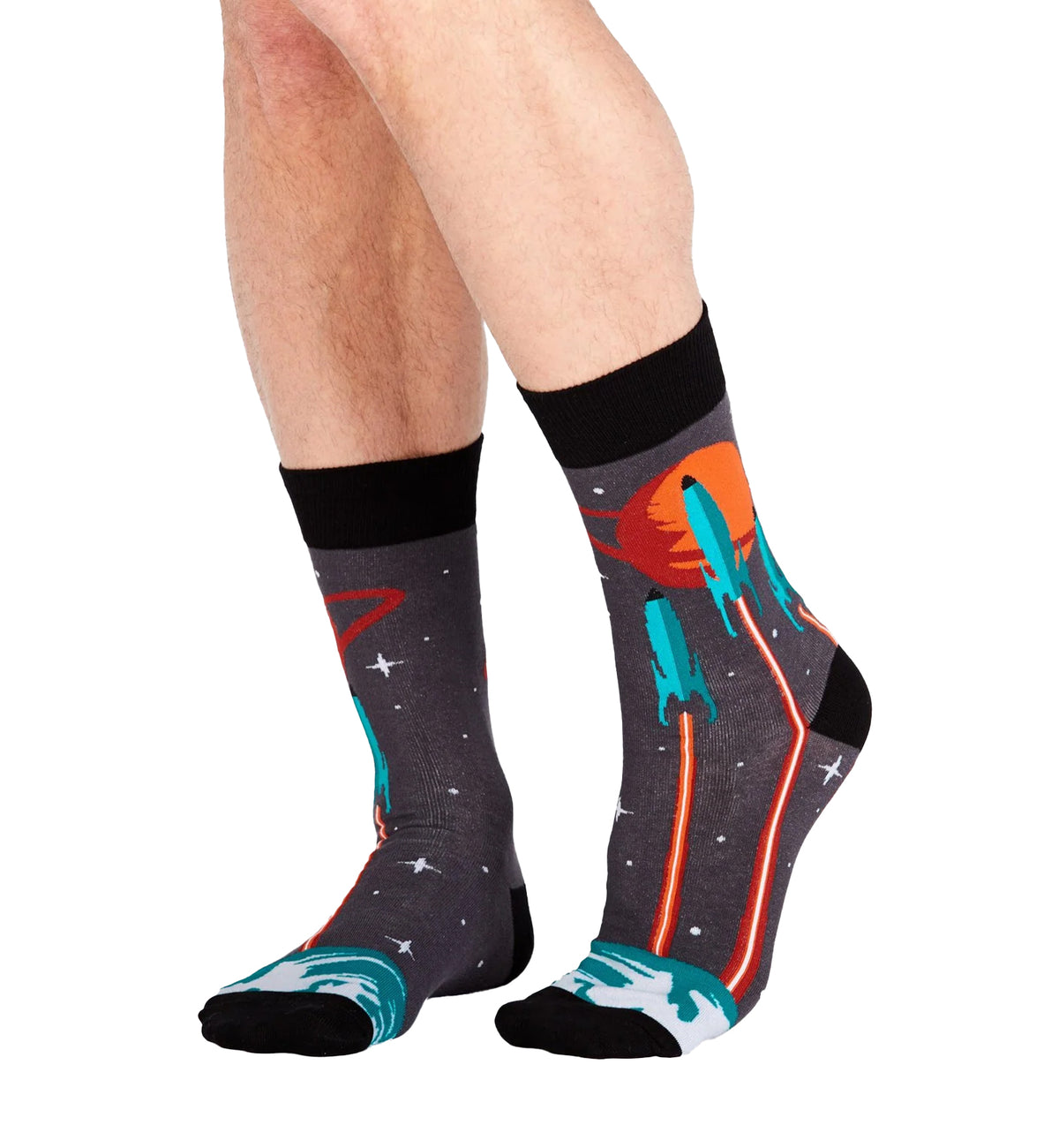SOCK it to me Men's Crew Socks (mef0289),Launch From Earth - Launch From Earth,One Size