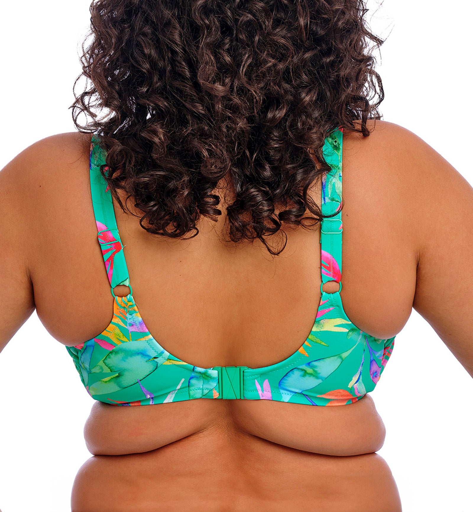 Elomi Toyama Tides Adjustable Crop Top Underwire Bikini (ES802206),34G,Jade - Jade,34G