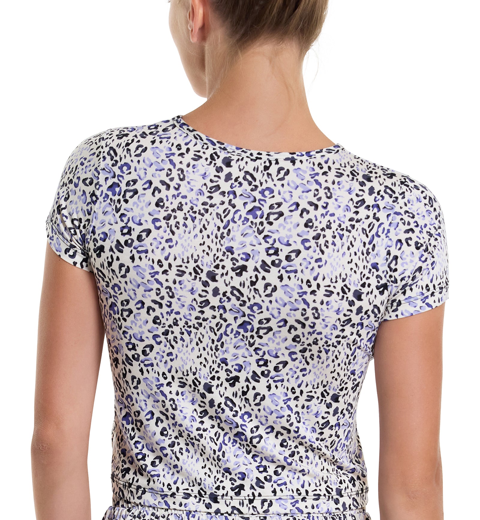 Hanky Panky Unwind Modal Baby Tee (63T512),XS,Spotted - Spotted,XS