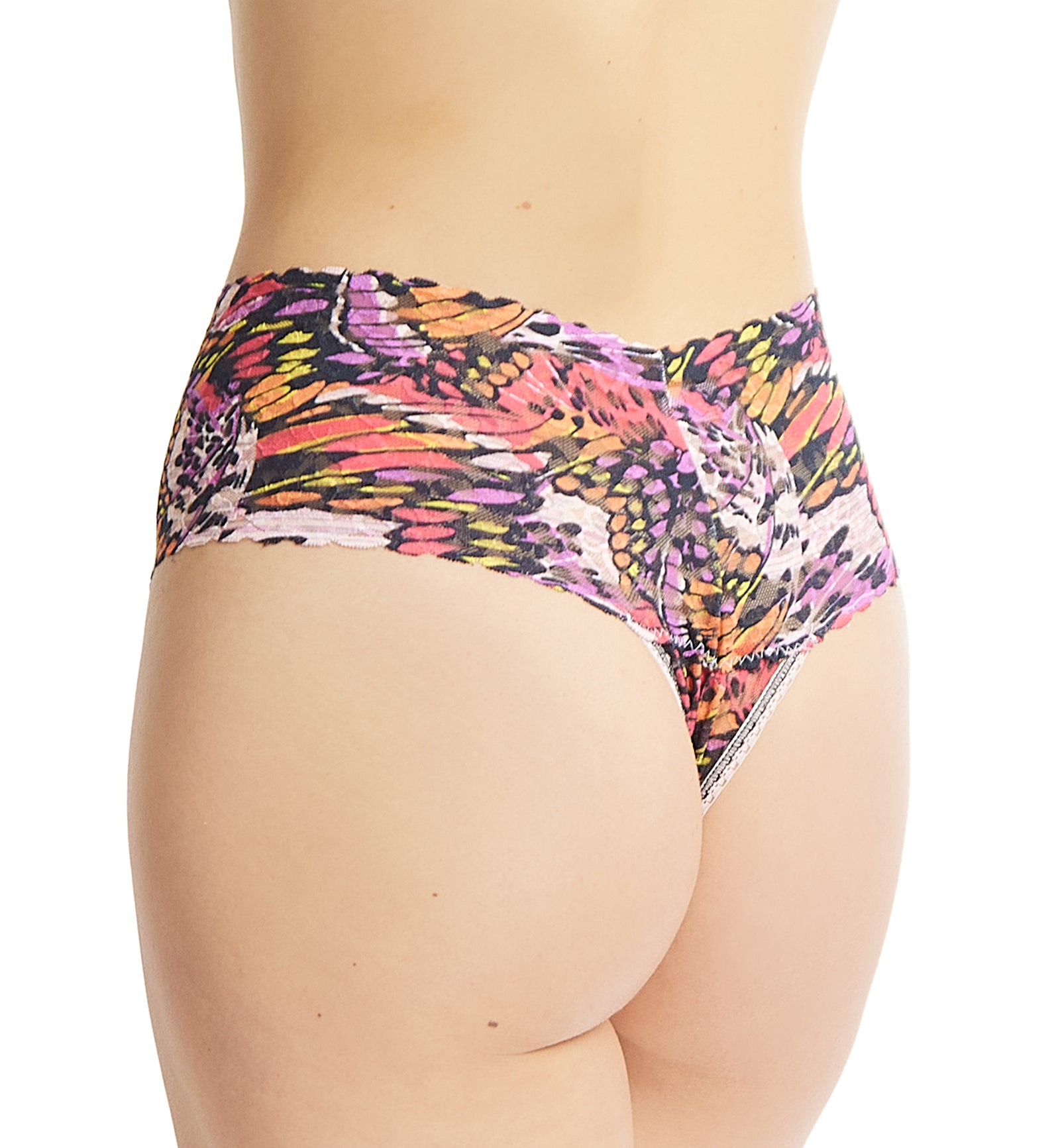 Hanky Panky Daily Lace Printed Retro Thong (PR771922P),Warm Breeze - Warm Breeze,One Size