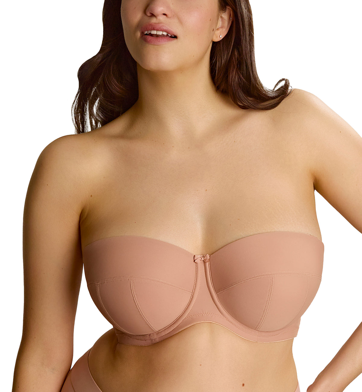 Sculptresse by Panache Dana Multiway Strapless Underwire Bra (9670),34E,Hazel - Hazel,34E