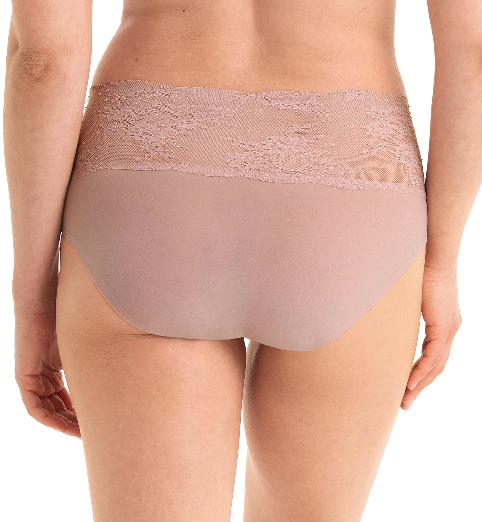 Anita Essential Lace High Waist Brief Panty (1304),Small,Rosewood - Rosewood,Small