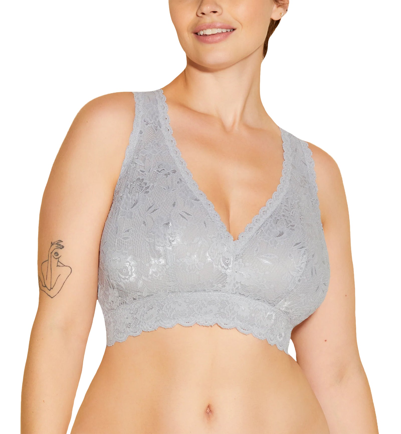 Cosabella NSN SUPER CURVY Racie Racerback Bralette (NEVER1365),XS,Dove Gray - Dove Gray,XS