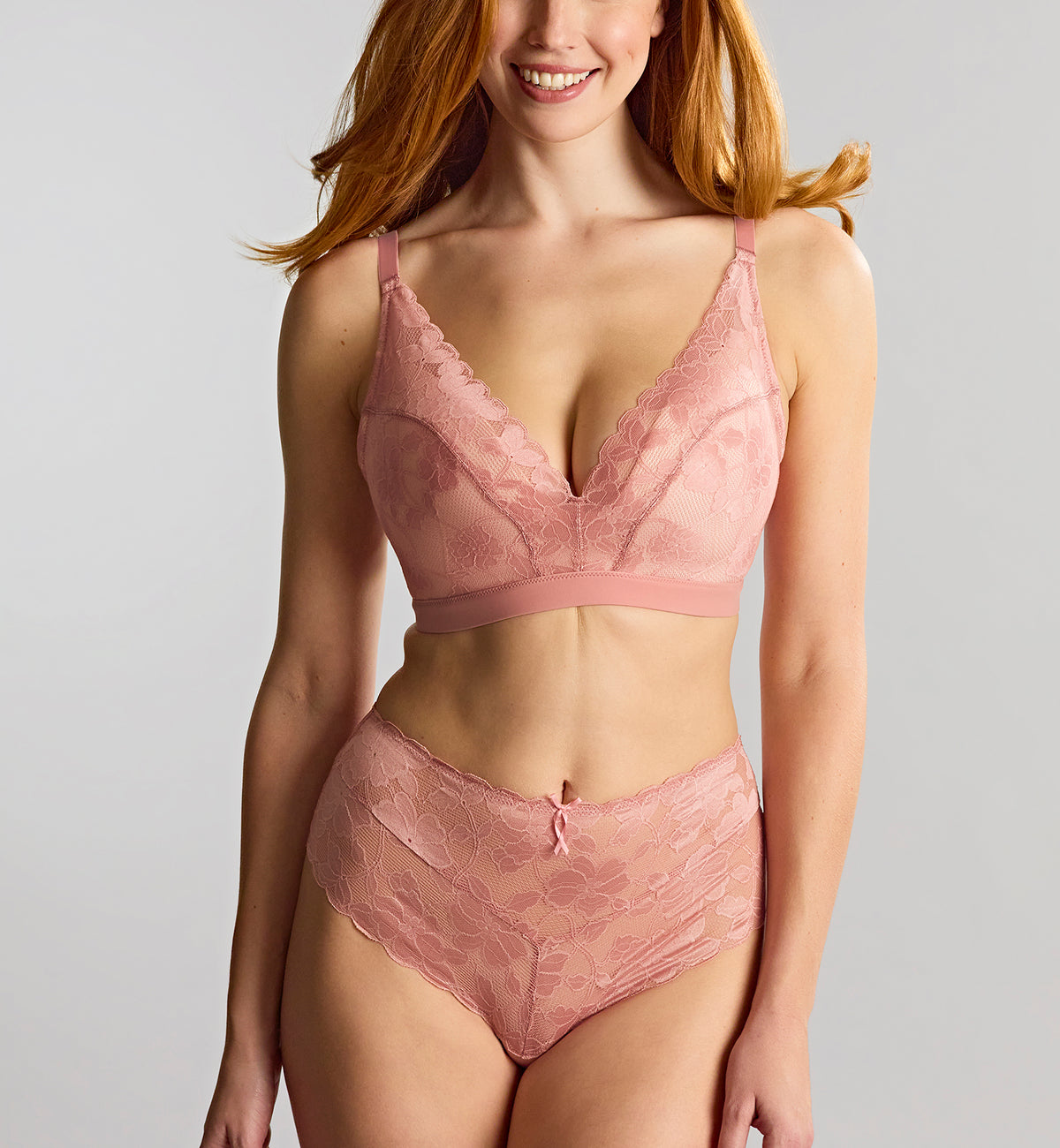 Panache Amour Deep Brief (11149),Small,Rose Pink - Rose Pink,Small
