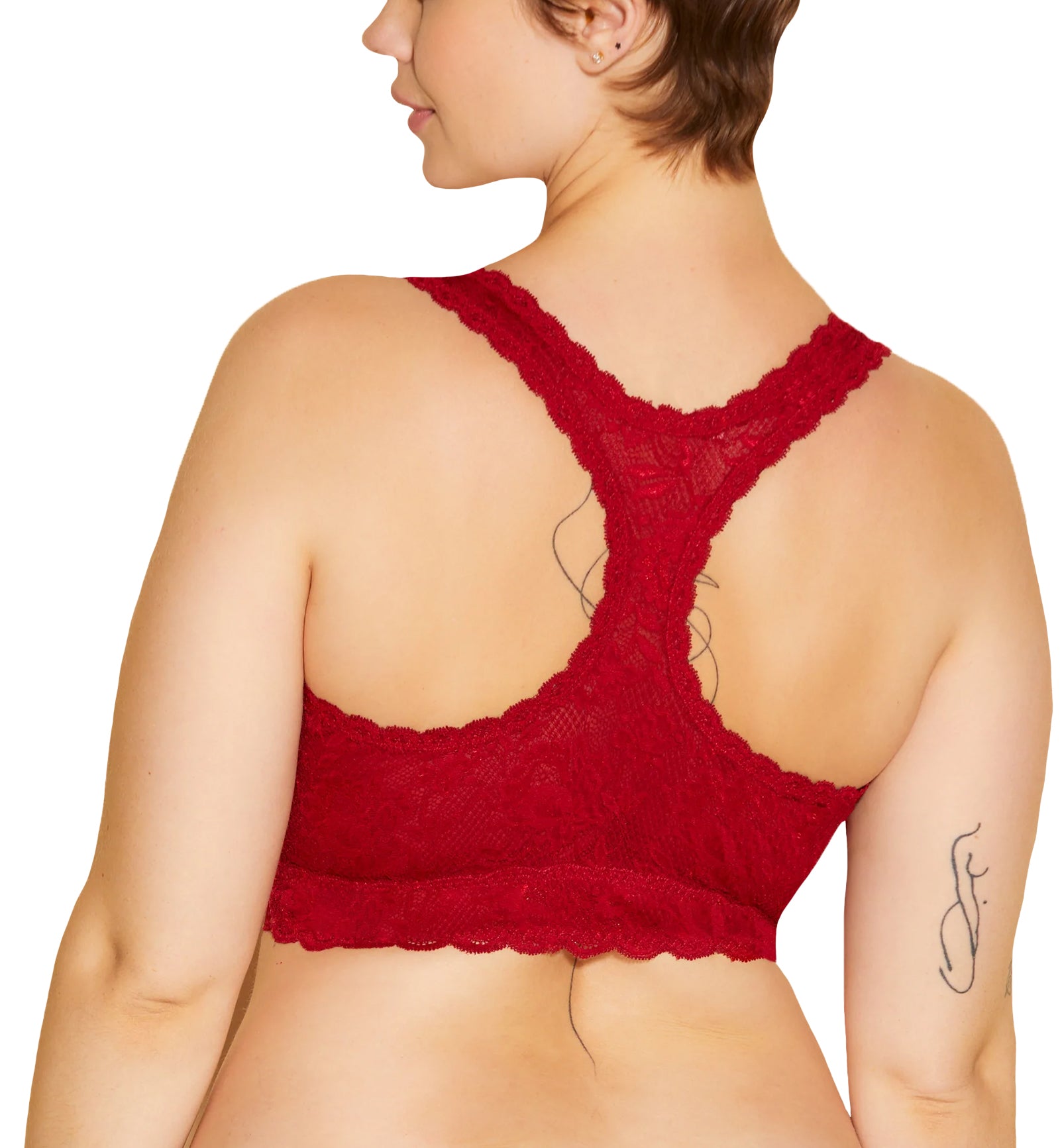 Cosabella NSN SUPER CURVY Racie Racerback Bralette (NEVER1365),XS,Sindoor Red - Sindoor Red,XS