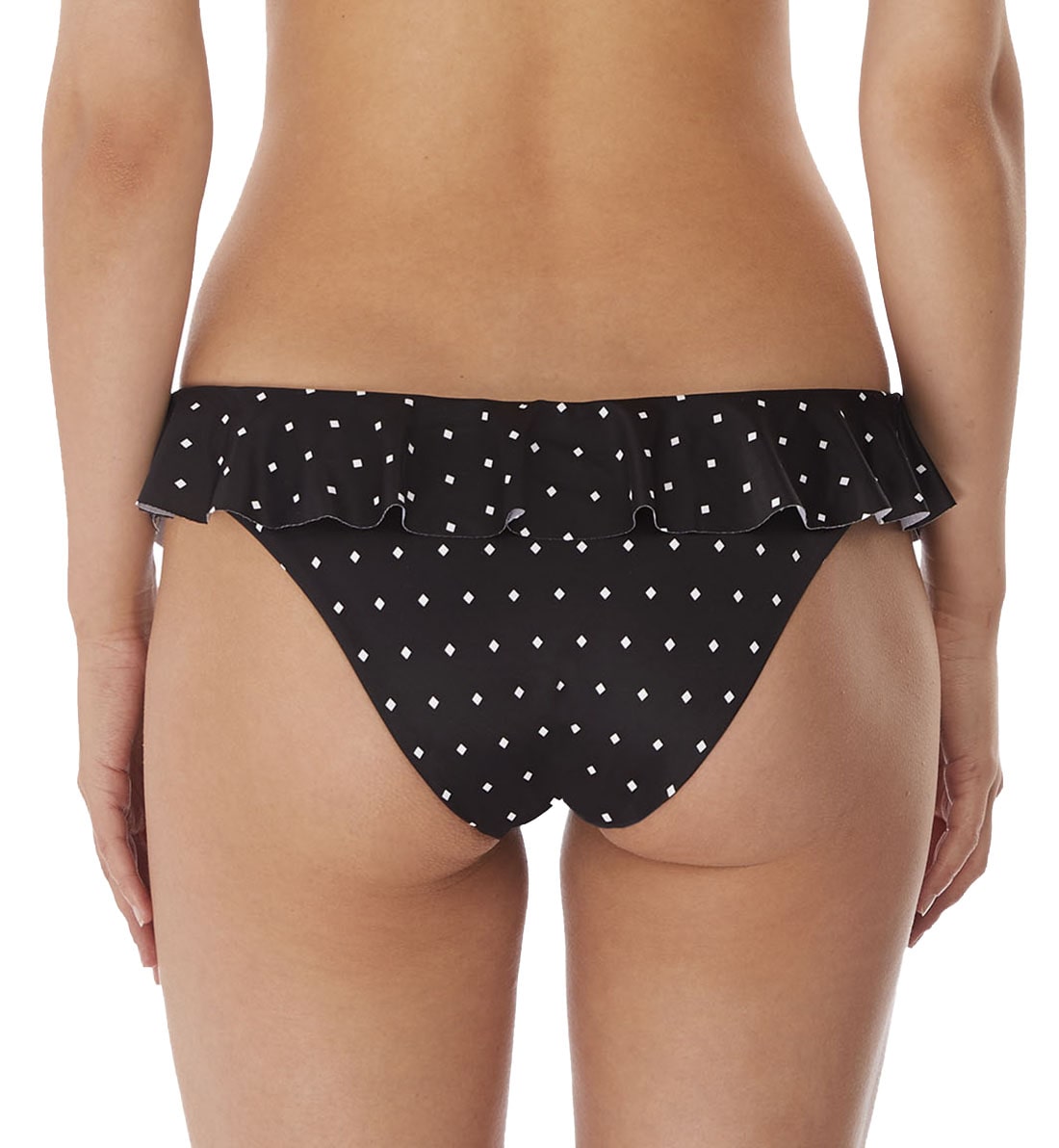 Freya Jewel Cove Italini with Frill Swim Brief (7235),XS,Black - Black,XS