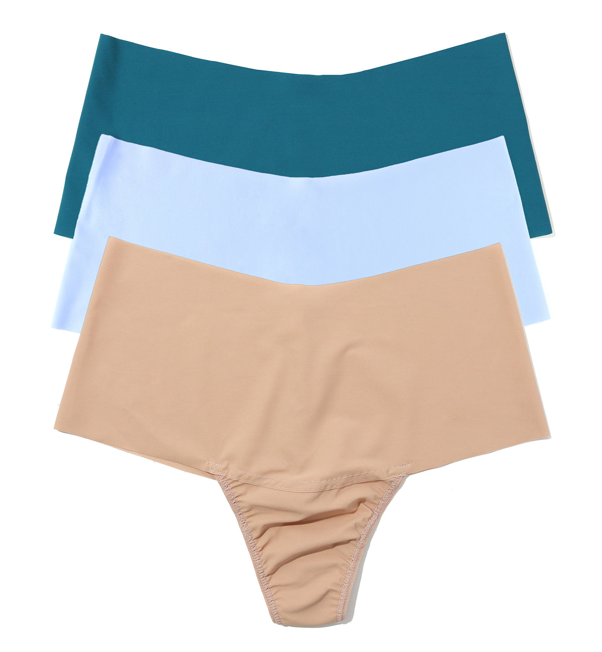 Hanky Panky BreatheSoft Hi-Rise Thong 3 PACK (6J1921B3PK),Small,Taupe/Earth Dance/Fresh Air - Taupe/Earth Dance/Fresh Air,Small
