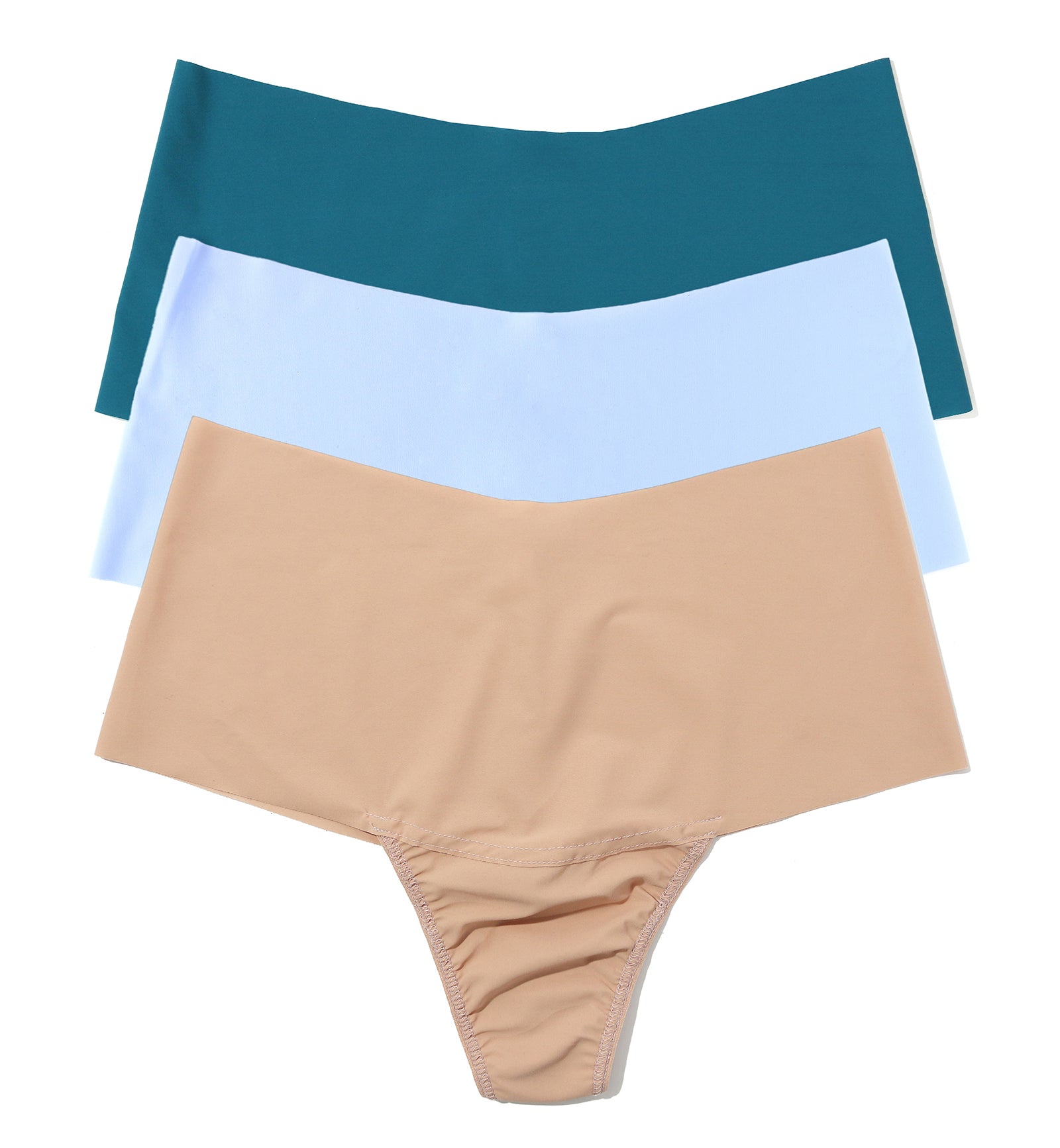 Hanky Panky BreatheSoft Hi-Rise Thong 3 PACK (6J1921B3PK),Small,Taupe/Earth Dance/Fresh Air - Taupe/Earth Dance/Fresh Air,Small