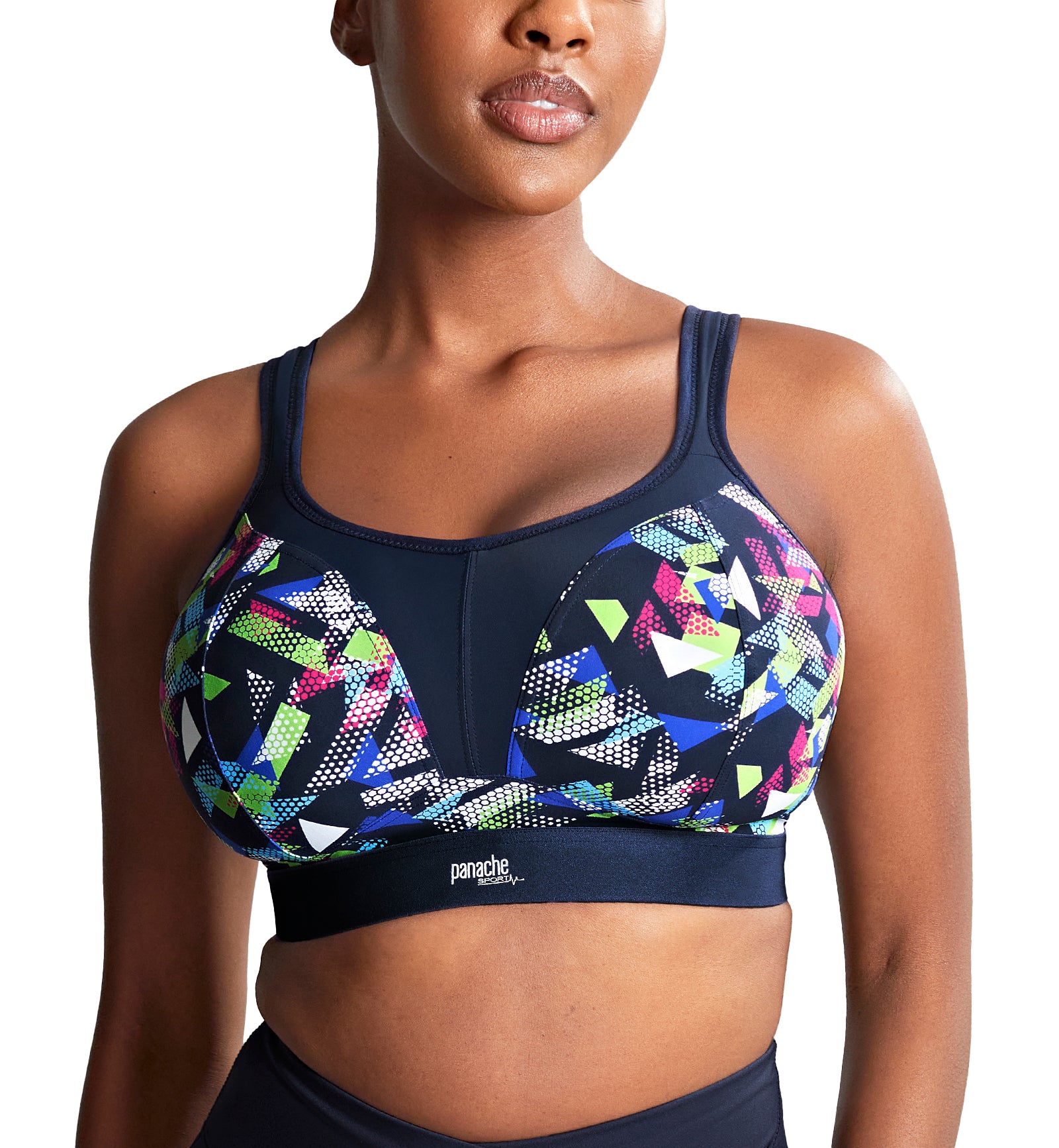 Panache Boundless Racerback Non-Wire Sports Bra (7341B),28FF,Graphic Print - Graphic Print,28FF