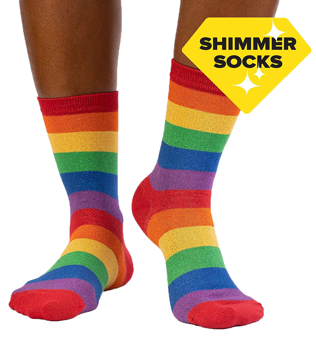SOCK it to me Women's Crew Socks (w0277),Radiant Rainbow - Radiant Rainbow,One Size