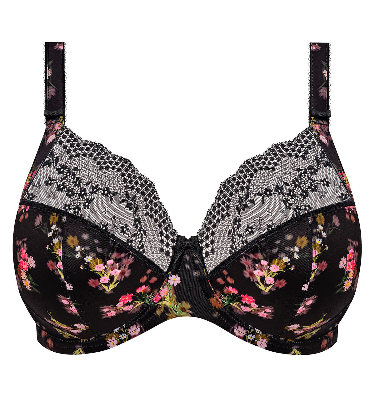 Elomi Lucie Banded Stretch Lace Plunge Underwire Bra (4490),32G,Fleur - Fleur,32G