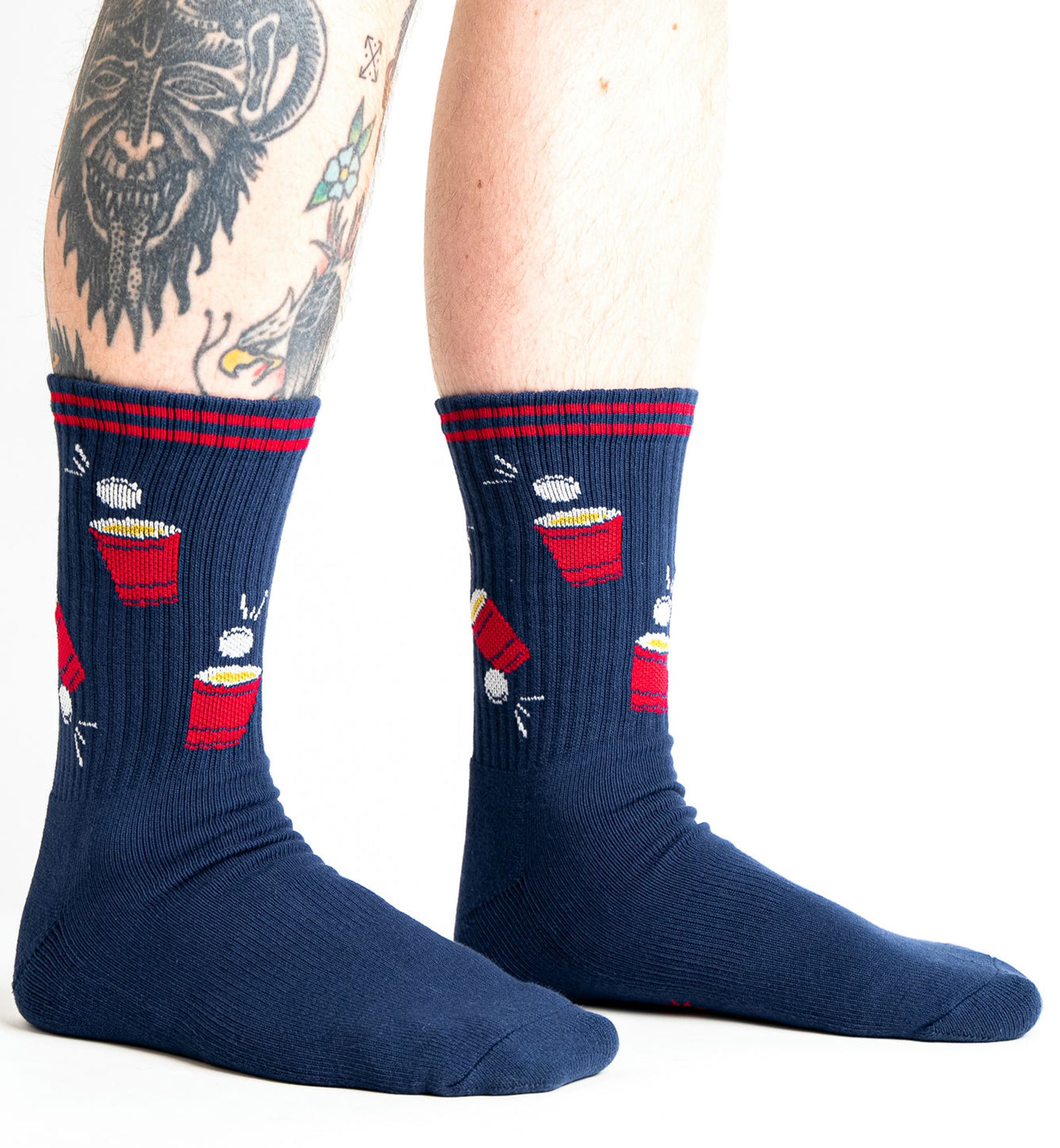 SOCK it to me Athletic Ribbed Crew Socks (R0039),Americas Cup - Americas Cup,One Size
