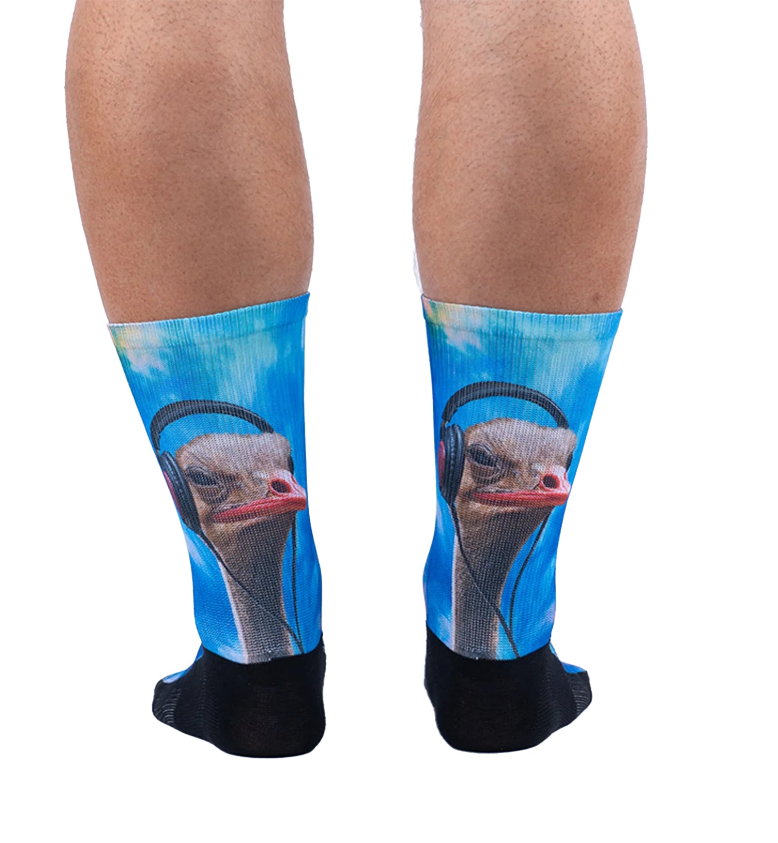 SOCK it to me Athletic Printed Performance Crew Socks (AP0016),That's a Bit of Ostrich - That's a Bit of Ostrich,One Size