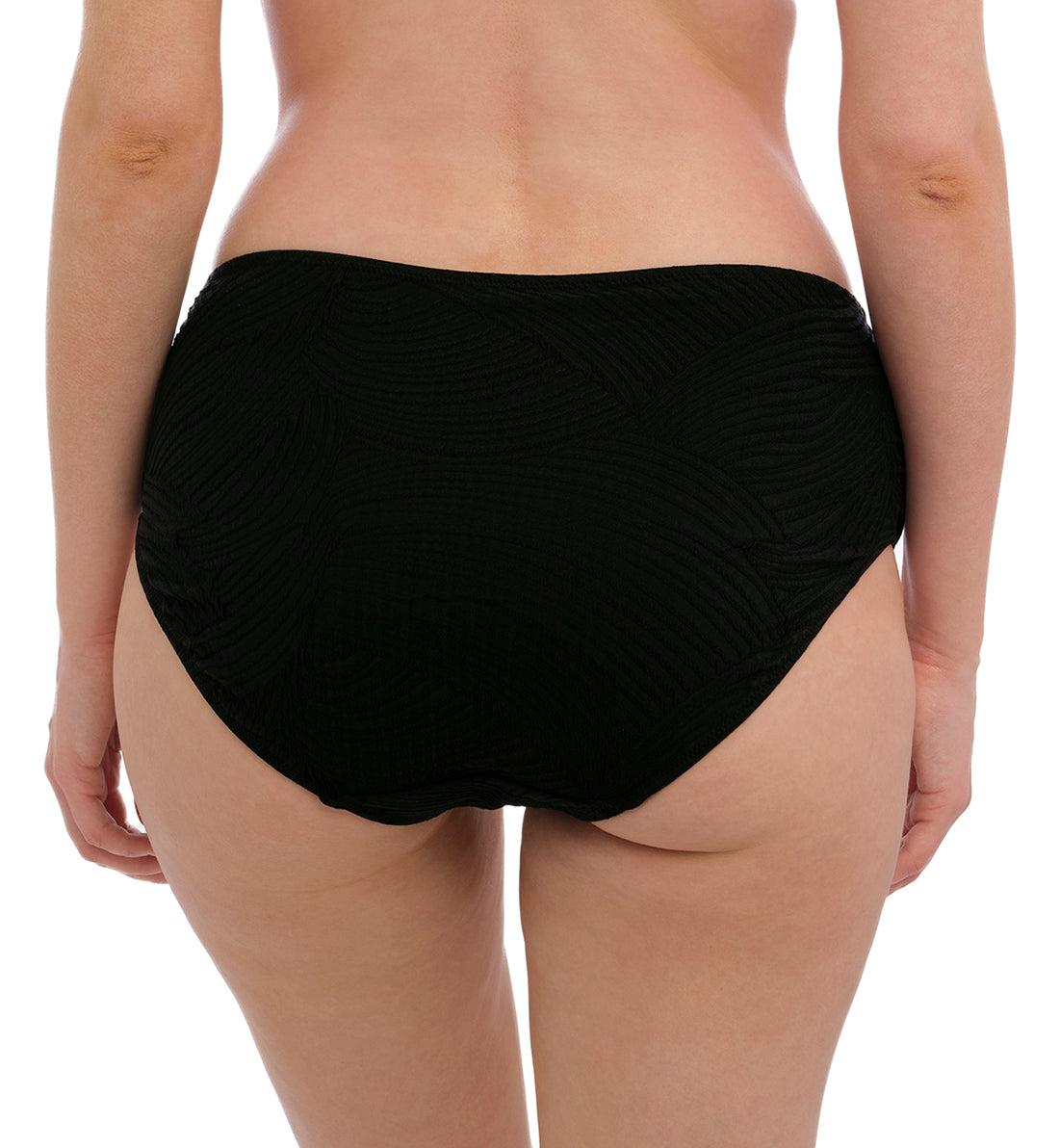 Fantasie Ottawa Deep Gathered Full Swim Brief (6363),Small,Black - Black,Small